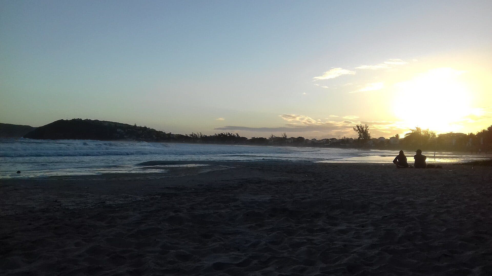 Praia de Geribá em Búzios durante o fim de tarde