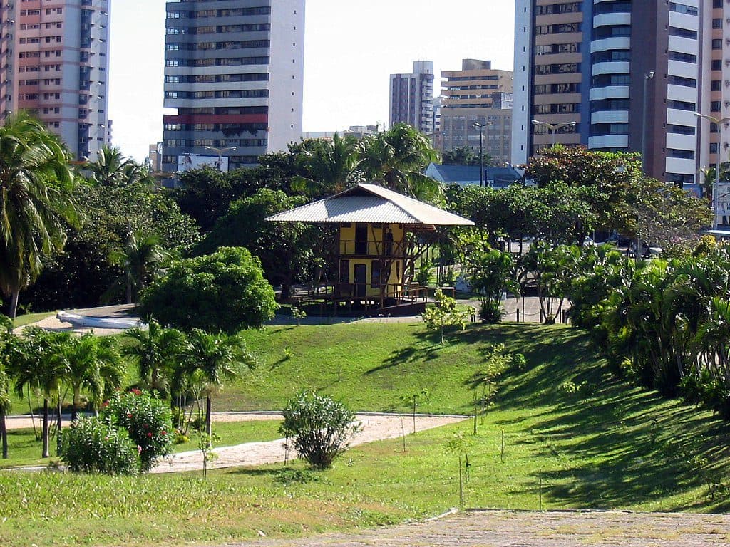 Fachada de um posto policial no Parque do Cocó em Fortaleza