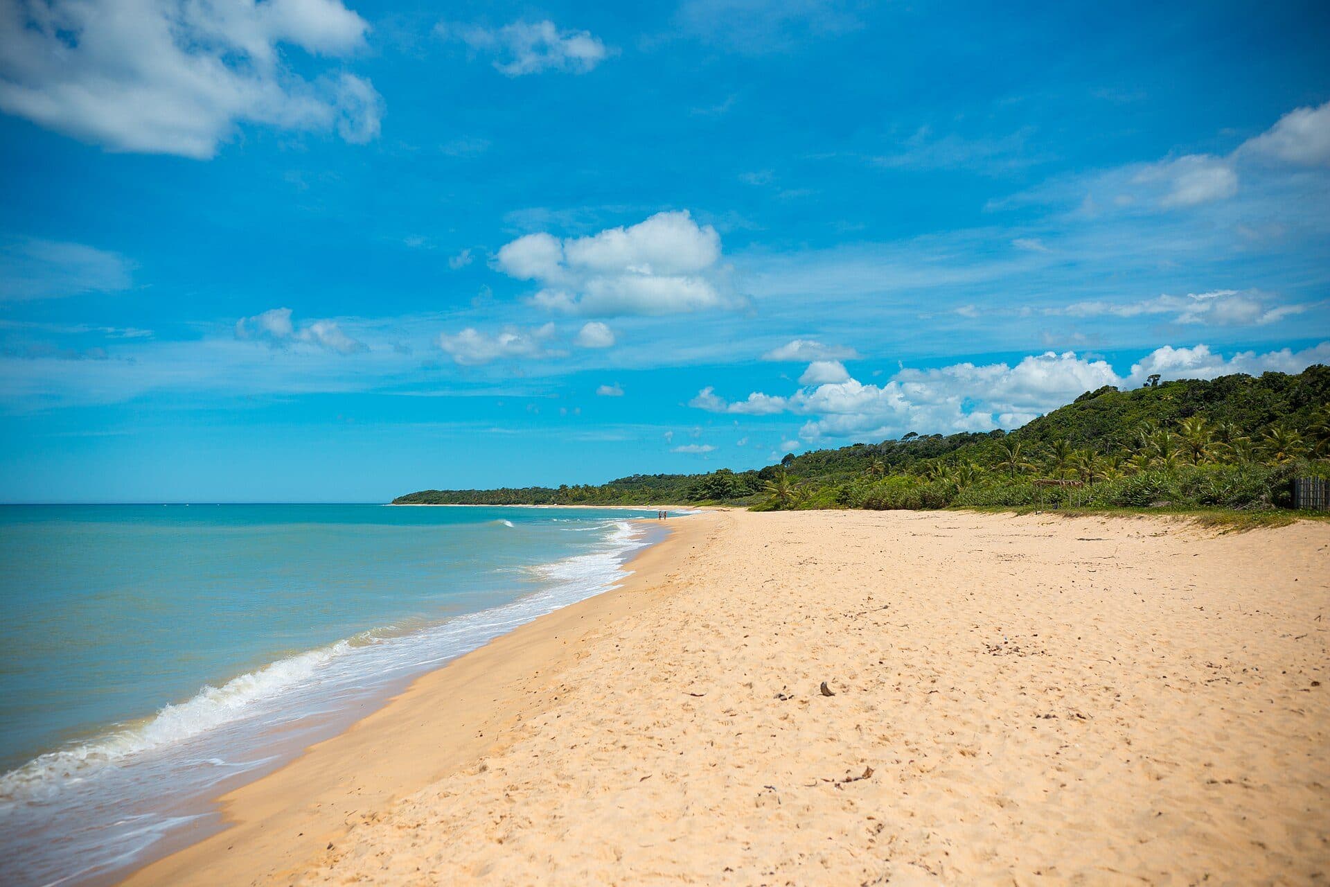 Vista da Praia de Itapororoca em Trancoso na Bahia