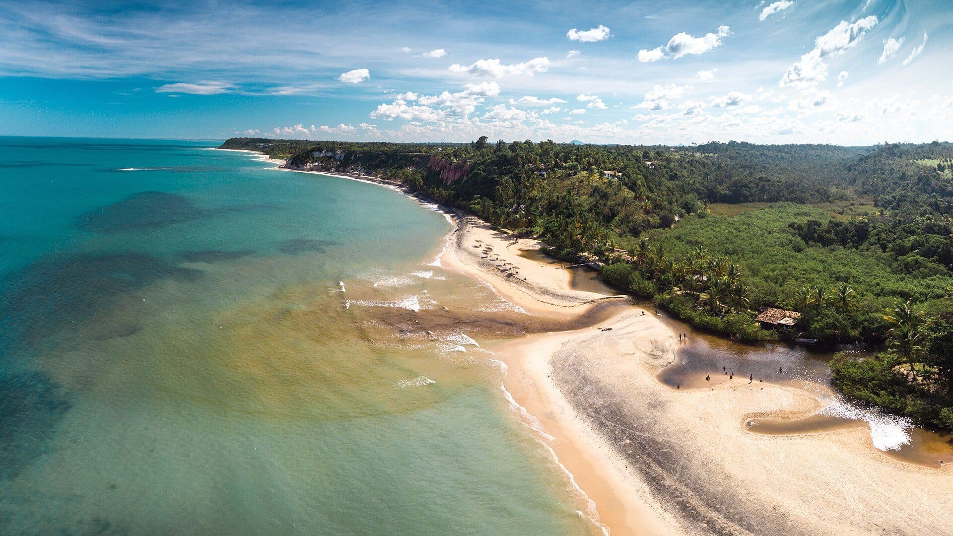 Vista da Praia do Espelho em Trancoso, Bahia