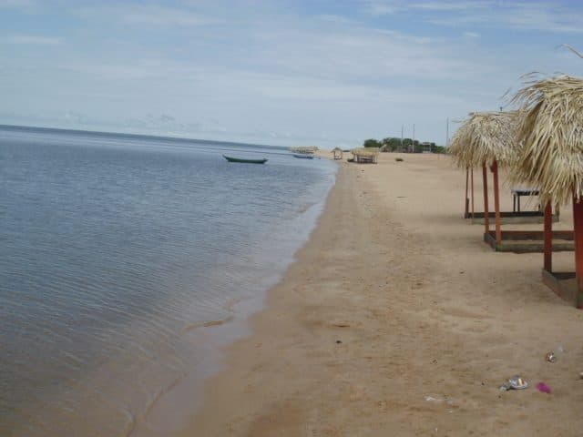 Vista da Praia de Pindobal no estado do Pará