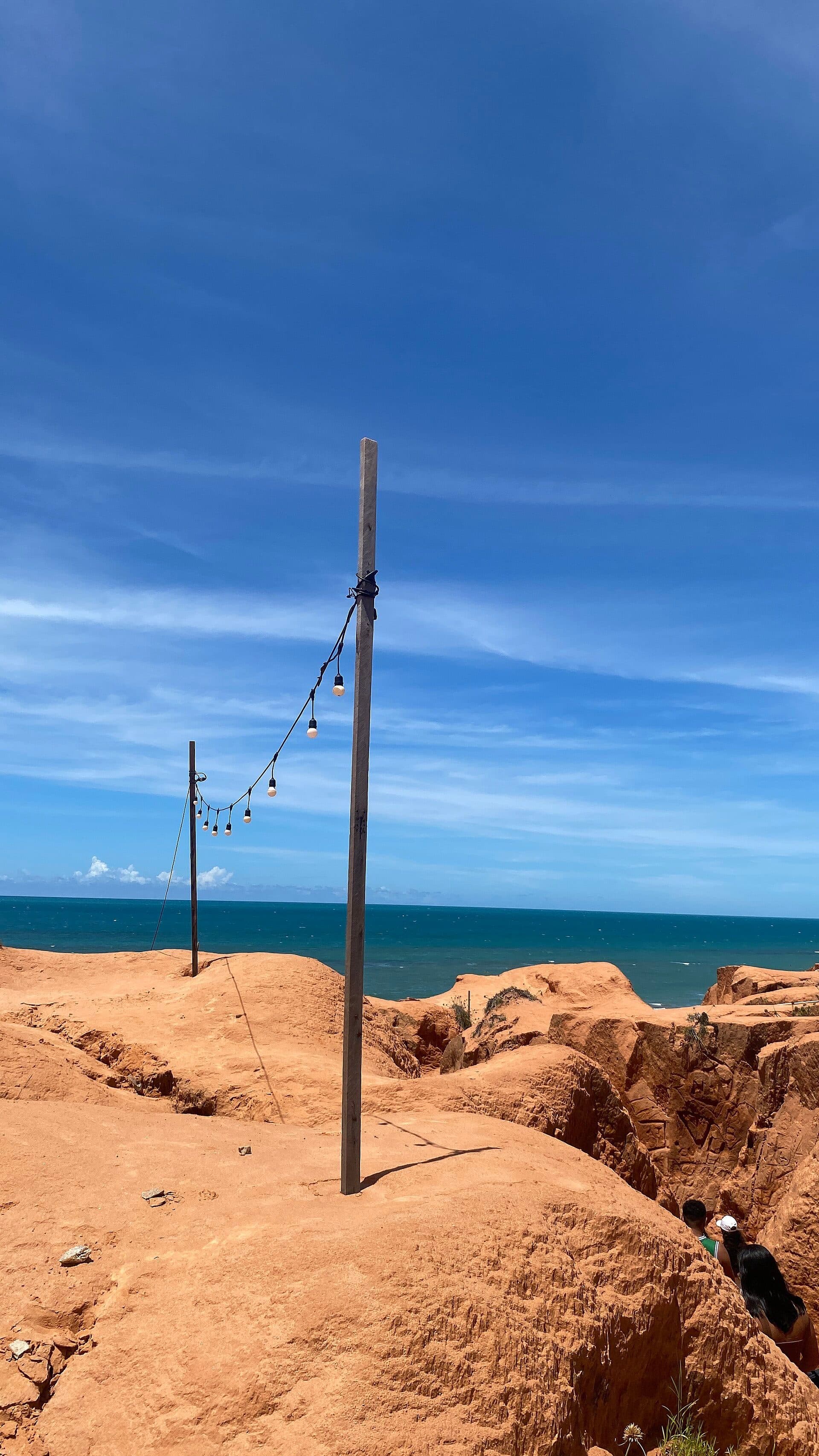 Vista da Praia de Canoa Quebrada no litoral do Ceará