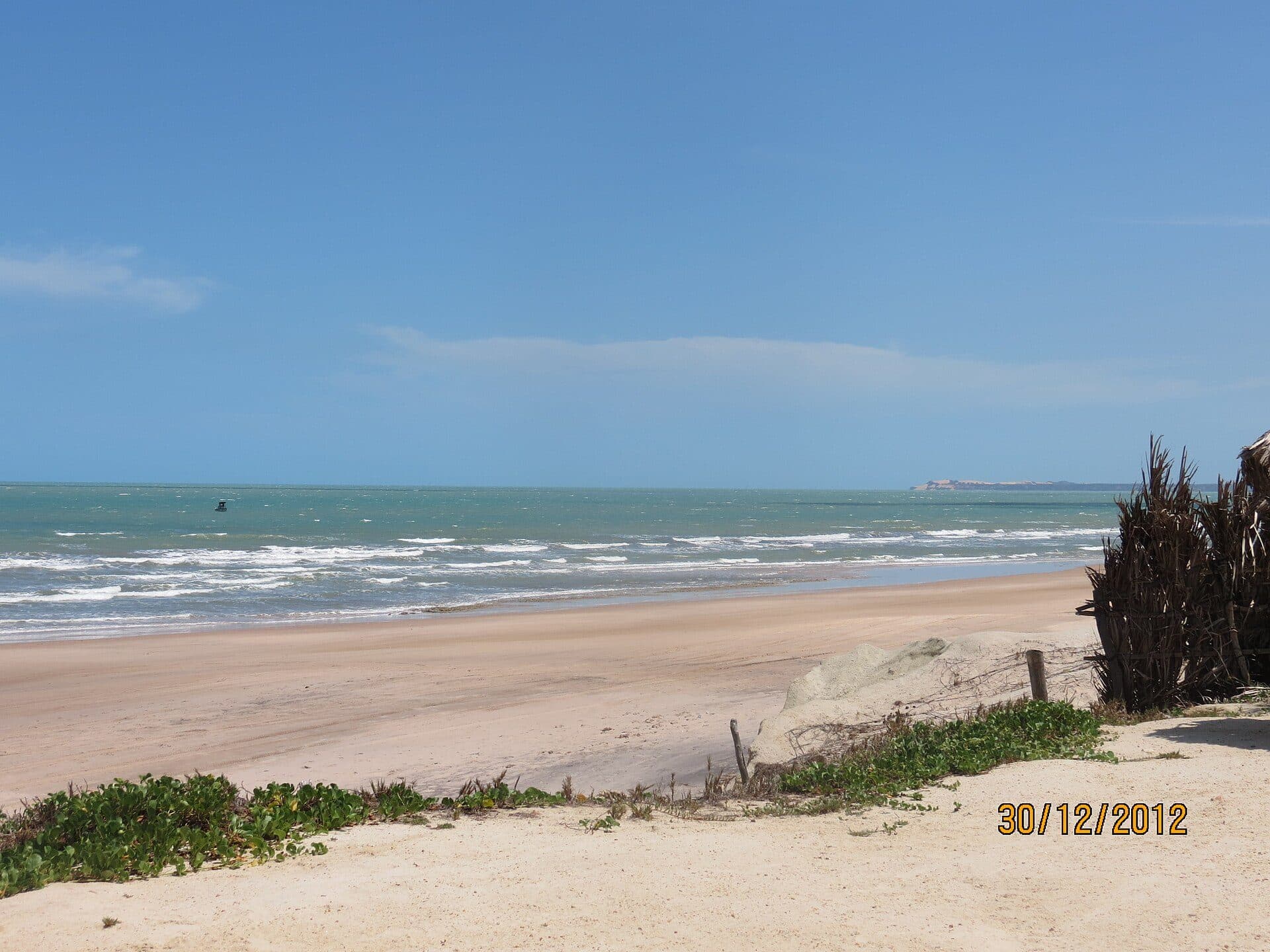 Vista da Praia de Lagoa do Mato em Aracati, no Ceará
