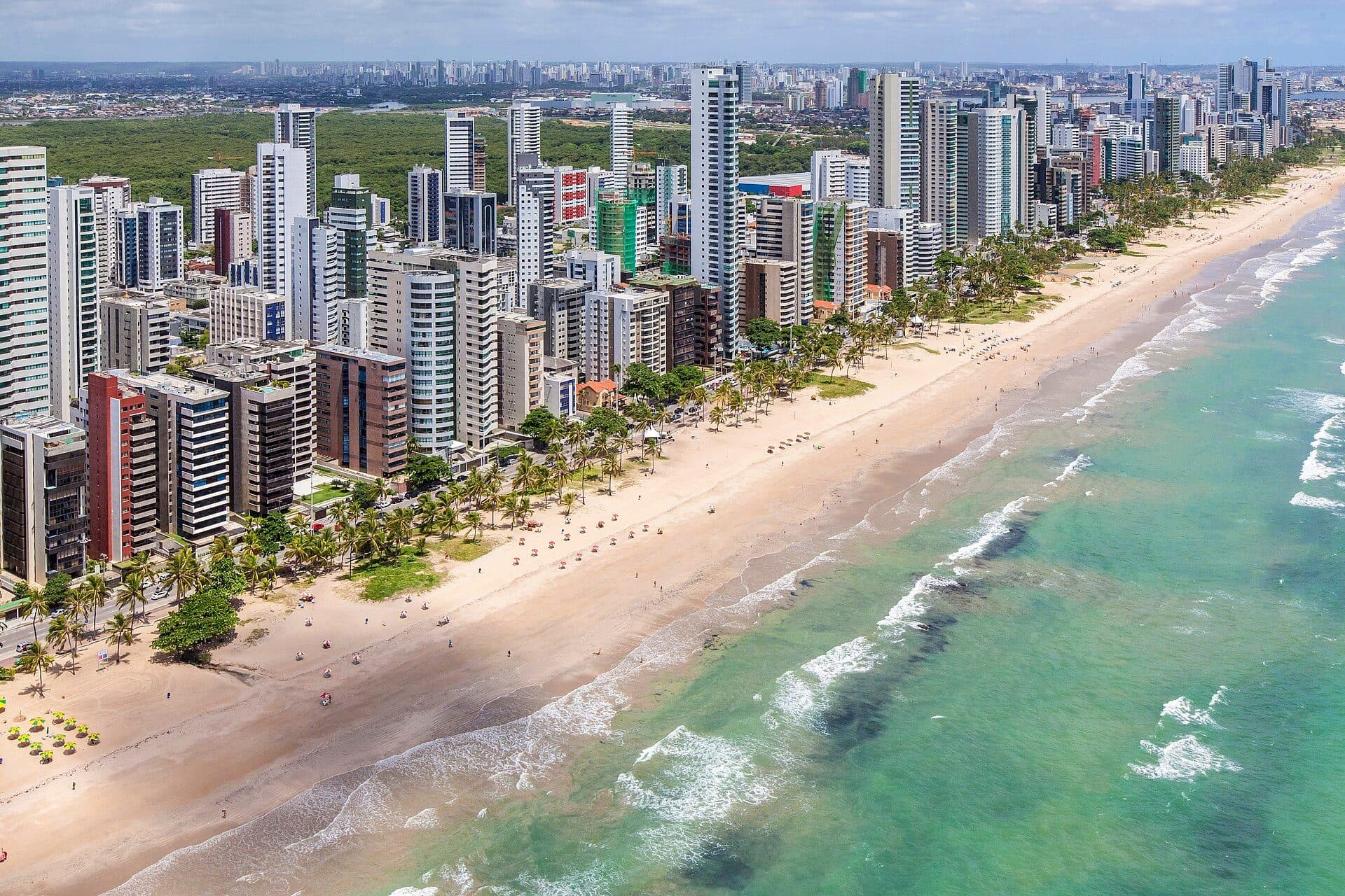 Vista do início da Avenida Boa Viagem em Recife