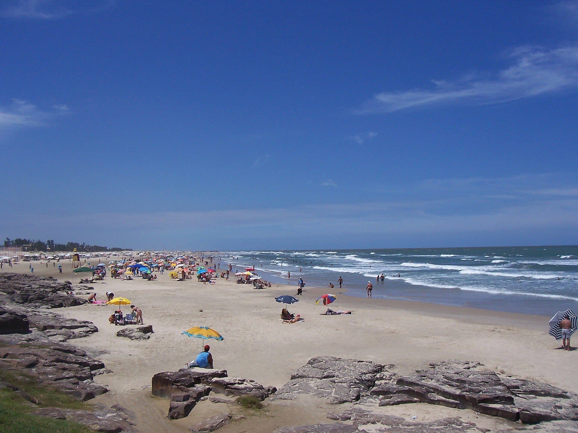 Vista da Praia Grande na cidade de Torres, Rio Grande do Sul