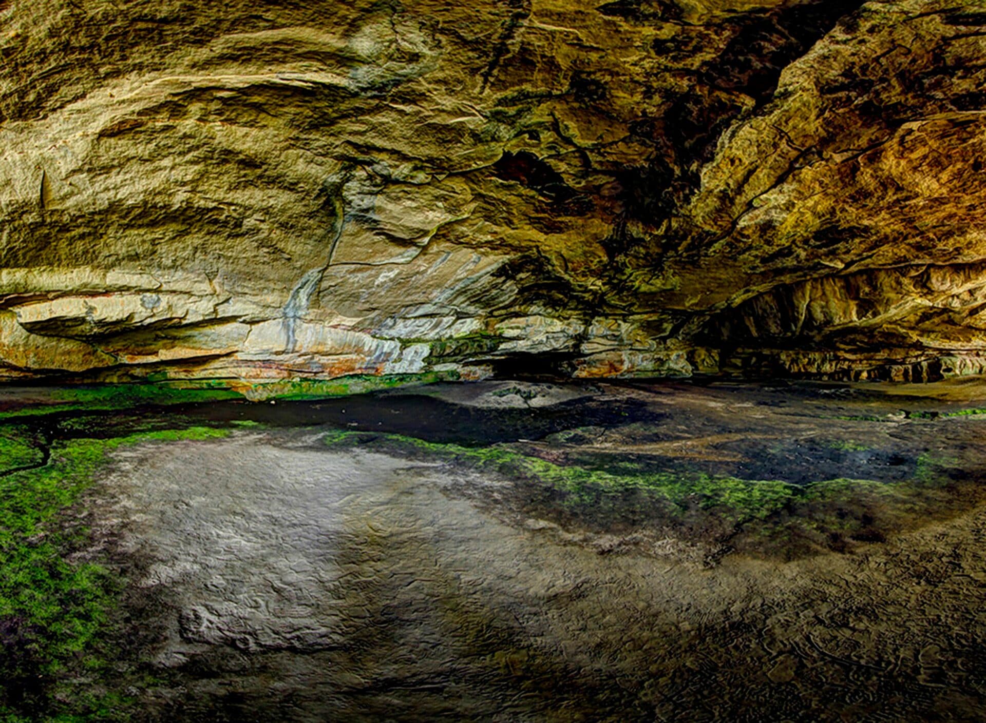 Vista da Caverna Aroe Jari na Chapada dos Guimarães, Mato Grosso