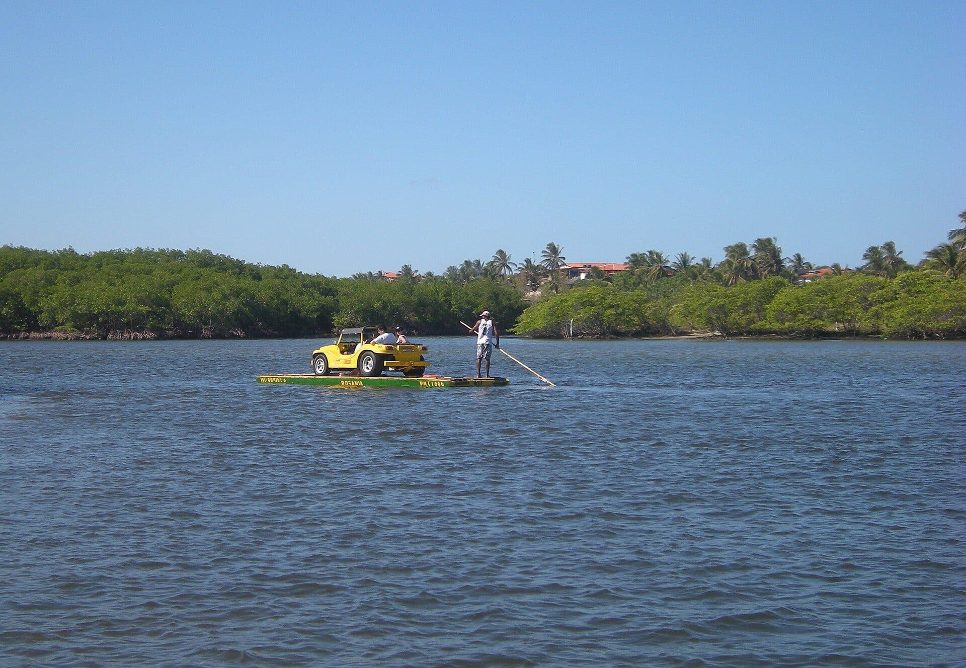 Vista da travessia pelas águas do rio Ceará-Mirim