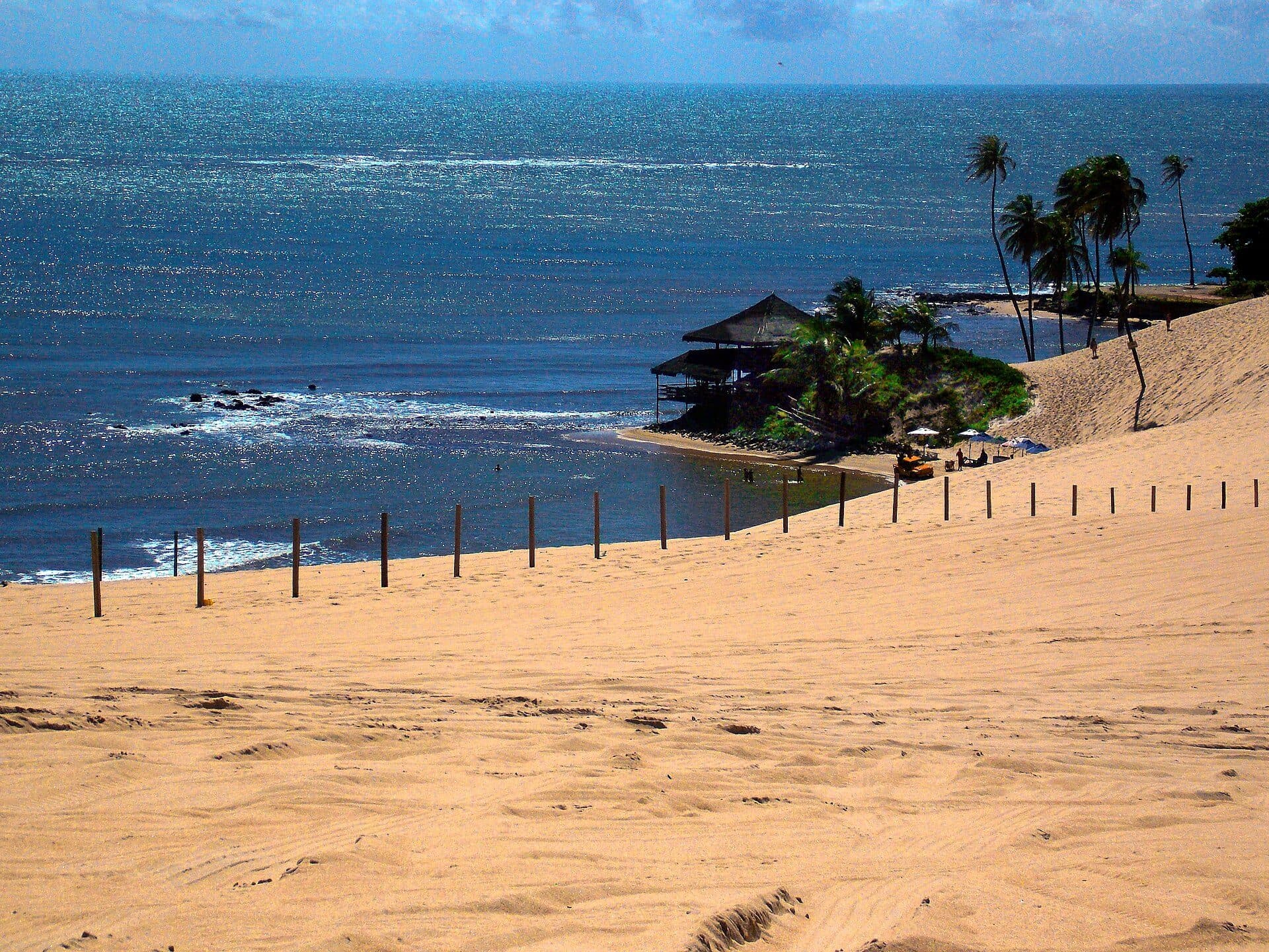 Vista da Praia de Genipabu no litoral de Natal