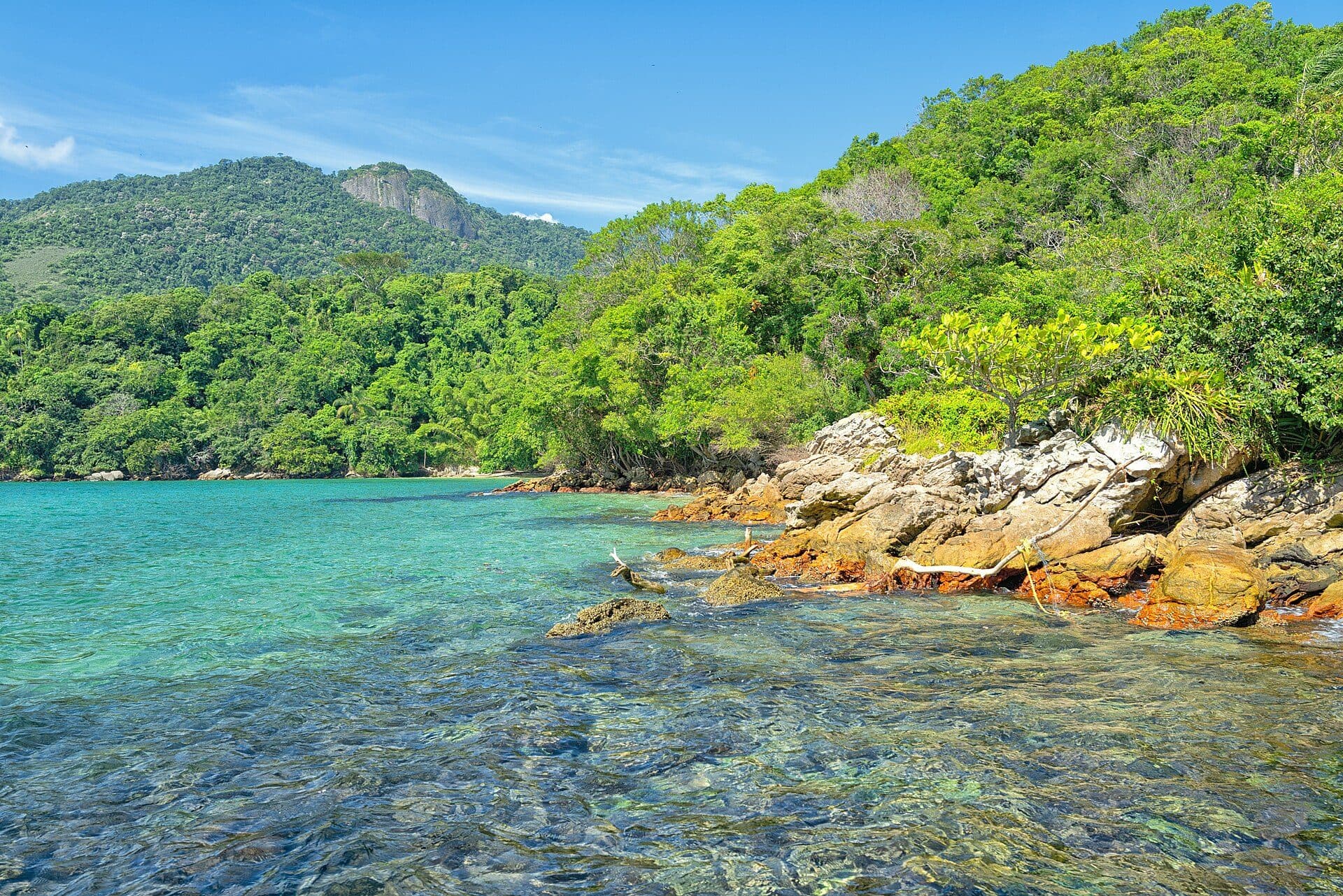 Vista de paisagem em Ilha Grande, no município de Angra dos Reis