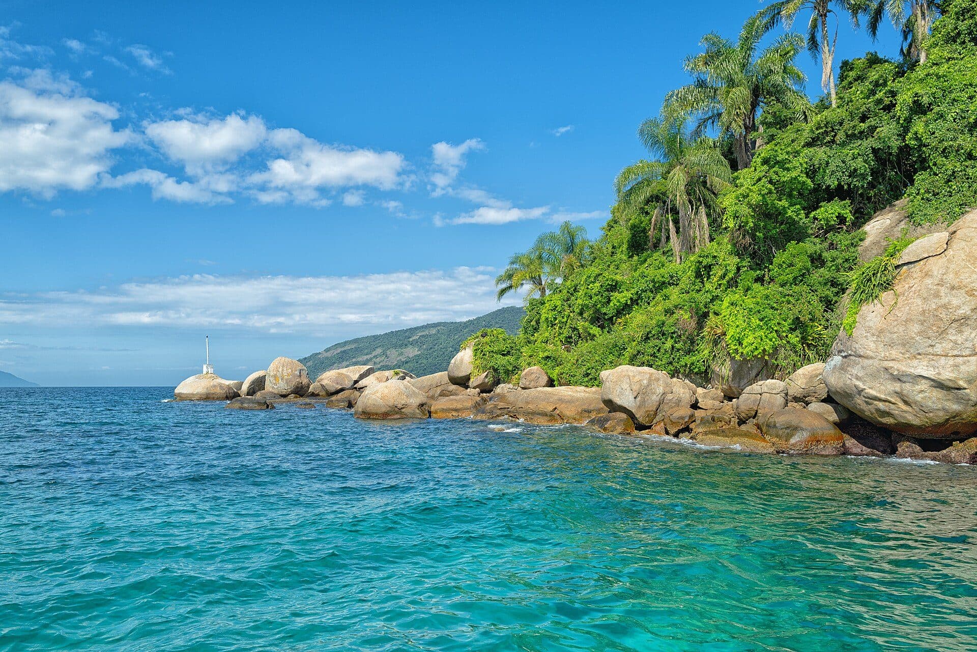 Paisagem litorânea de Ilha Grande em Angra dos Reis