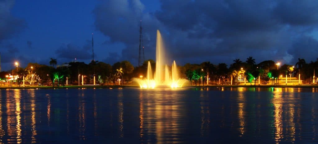 Vista do Parque Sólon de Lucena em João Pessoa