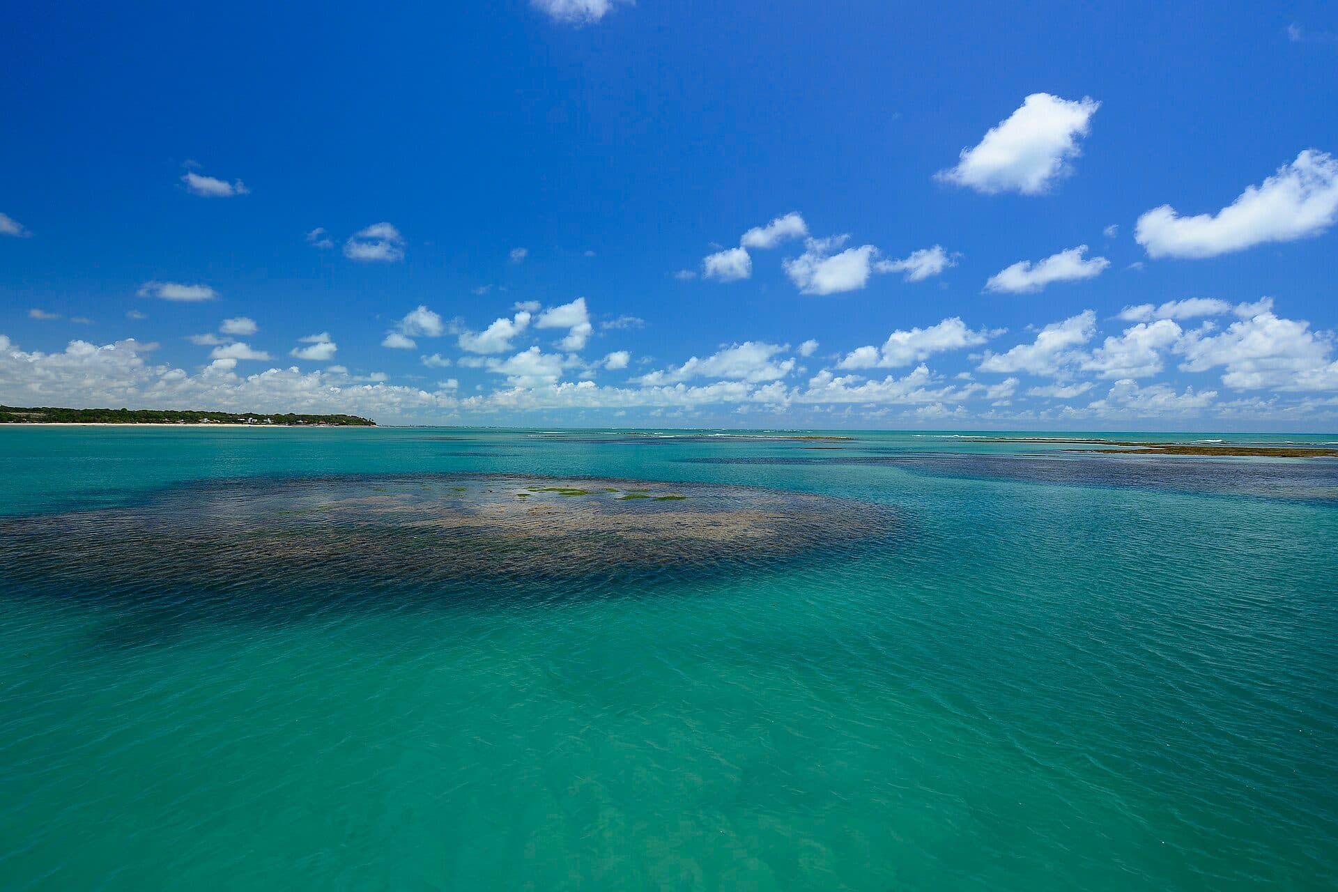 Vista das piscinas naturais do Seixas em João Pessoa, Paraíba