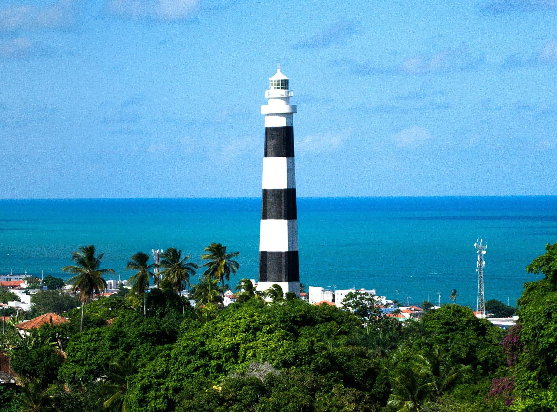 Farol de Olinda, localizado no município de Olinda, Pernambuco