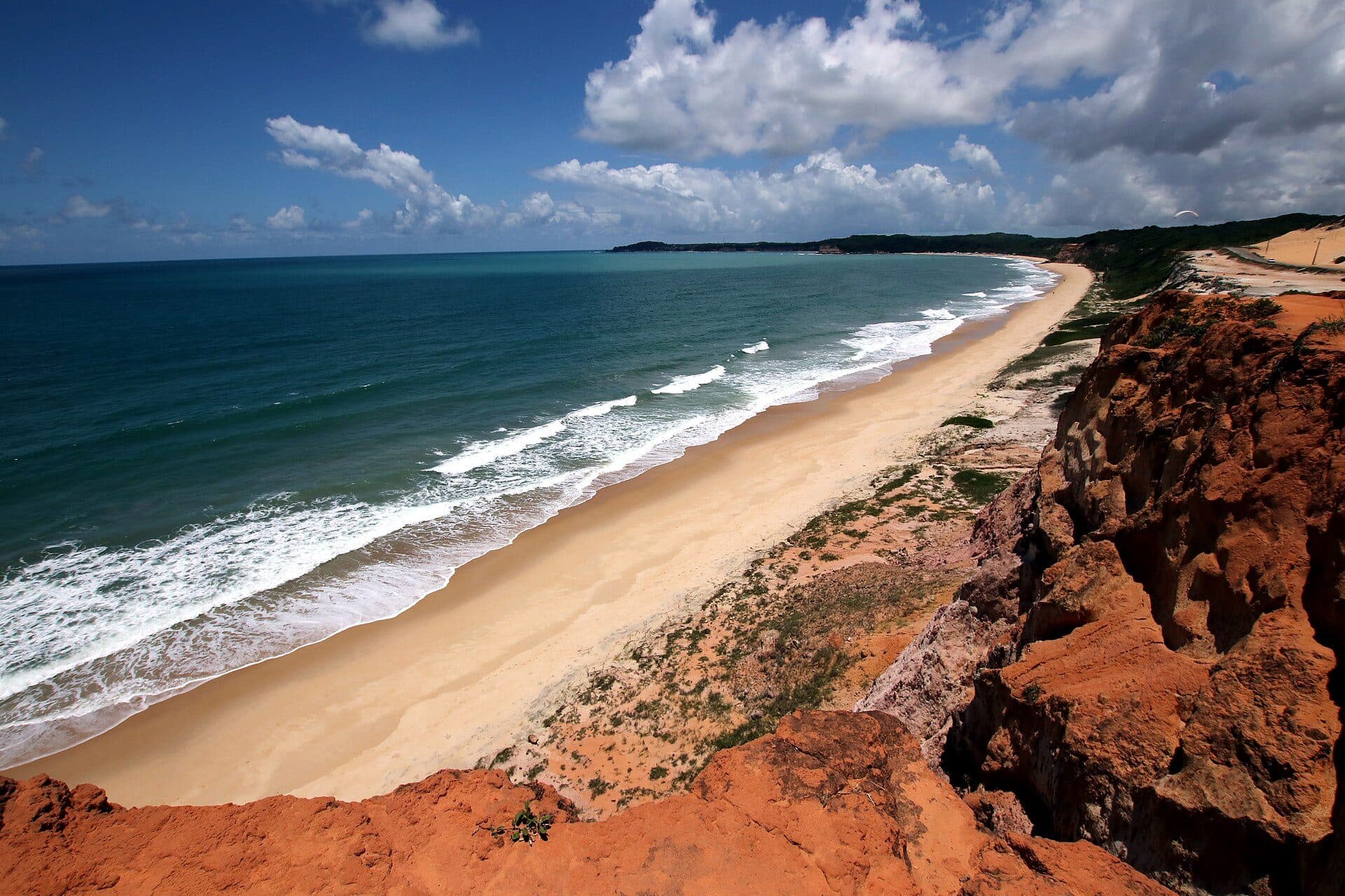 Vista da Praia de Cacimbinhas em Tibau do Sul, no Rio Grande do Norte
