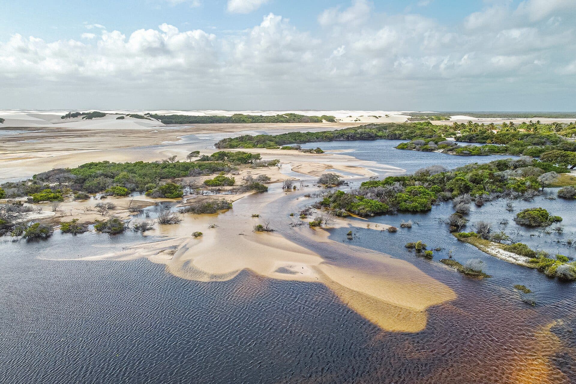 Vista da paisagem do Parque Nacional dos Lençóis Maranhenses