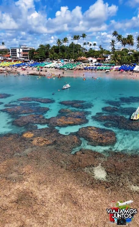 Vista da praia de Porto de Galinhas em Pernambuco