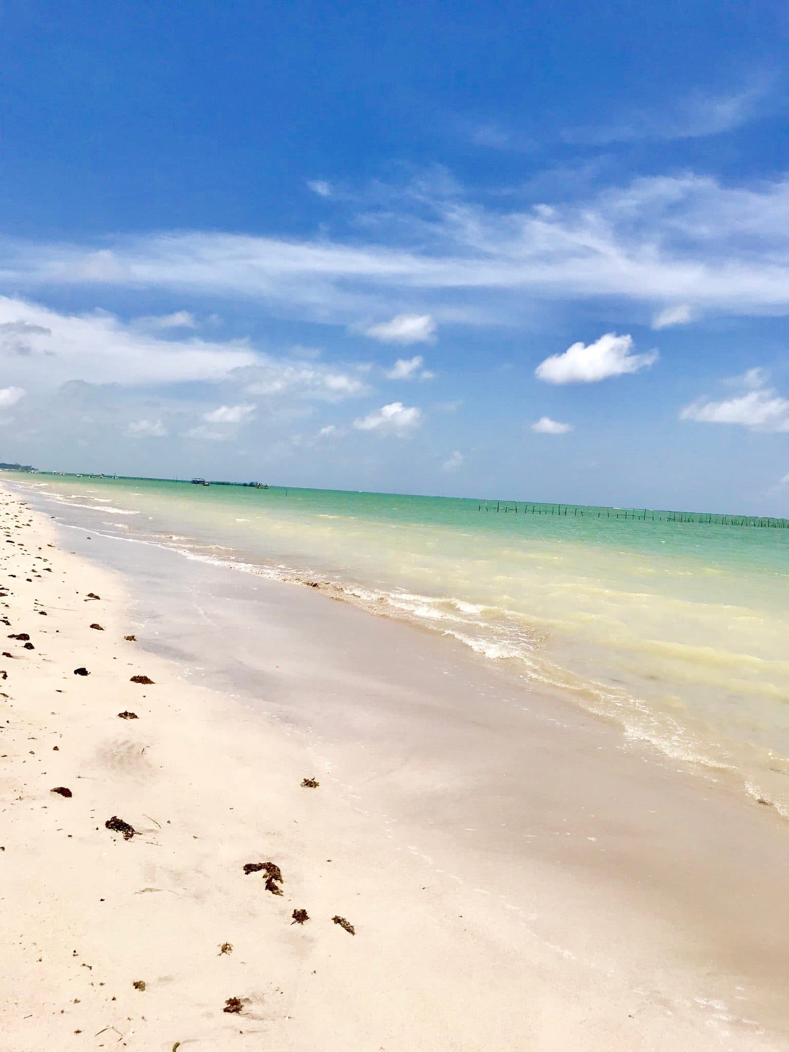 Vista da Praia Ponta de Mangue em um dia ensolarado