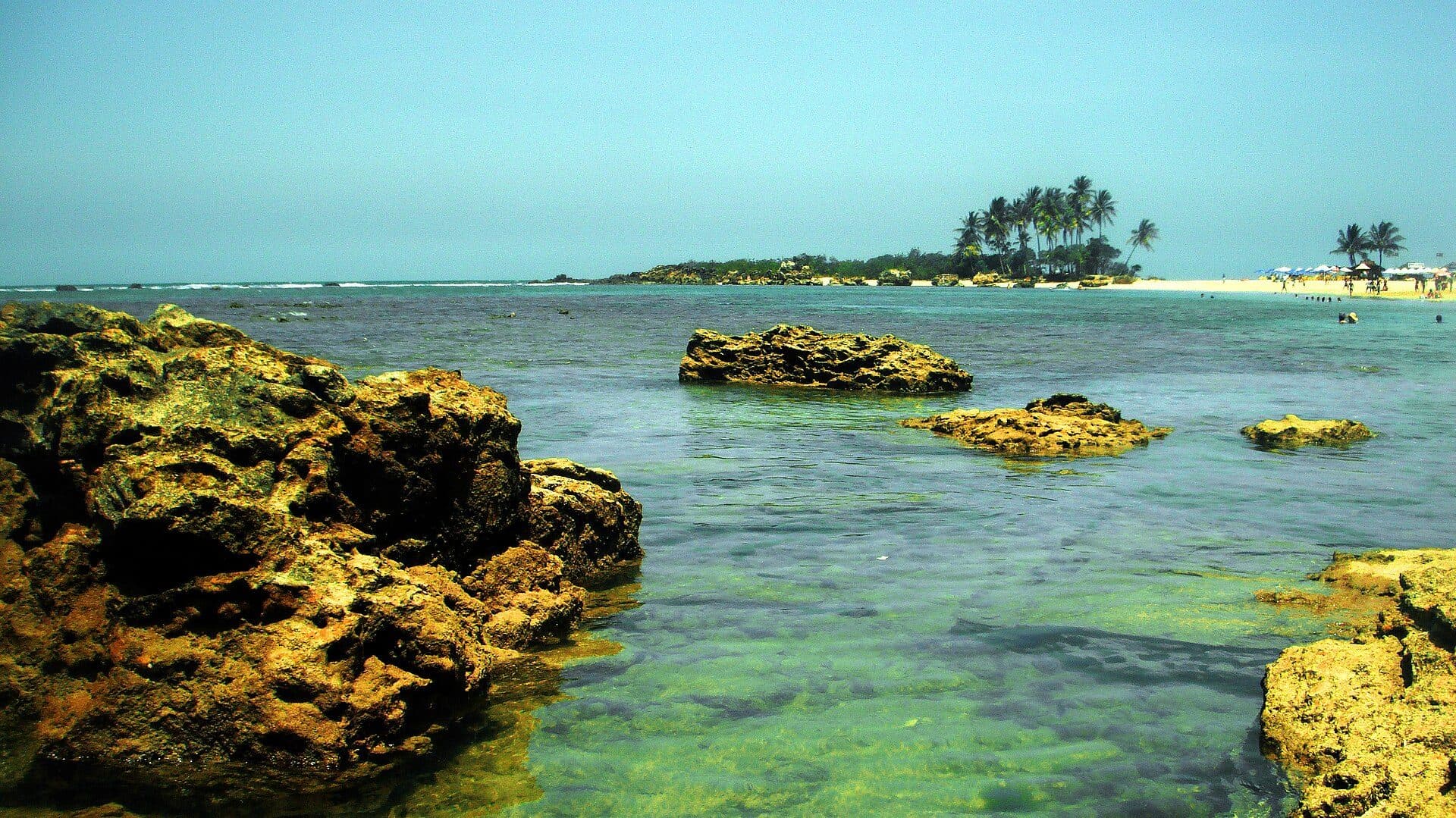 Vista da Segunda Praia em Morro de São Paulo, na Bahia