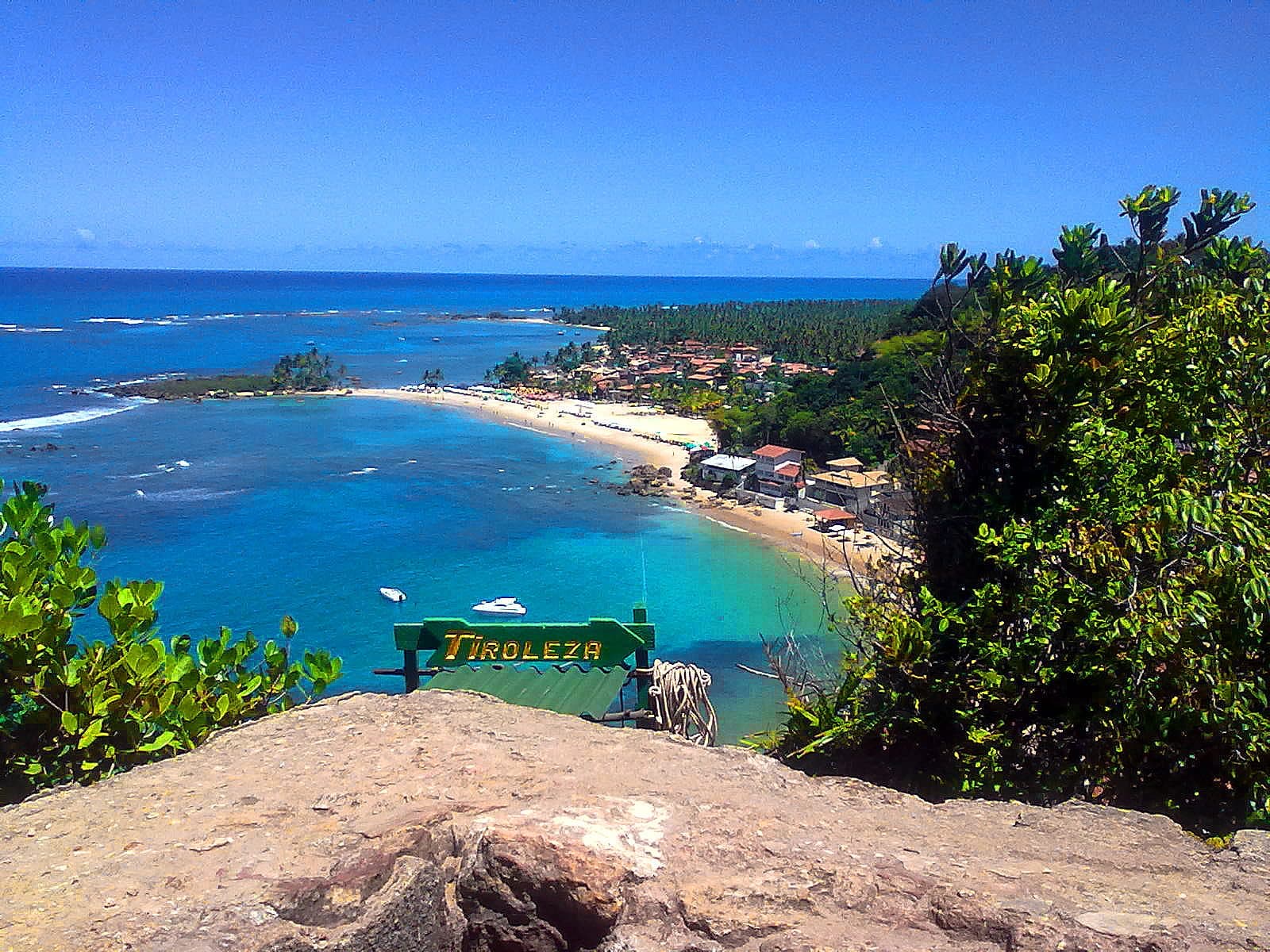 Vista da paisagem de Morro de São Paulo, na Bahia