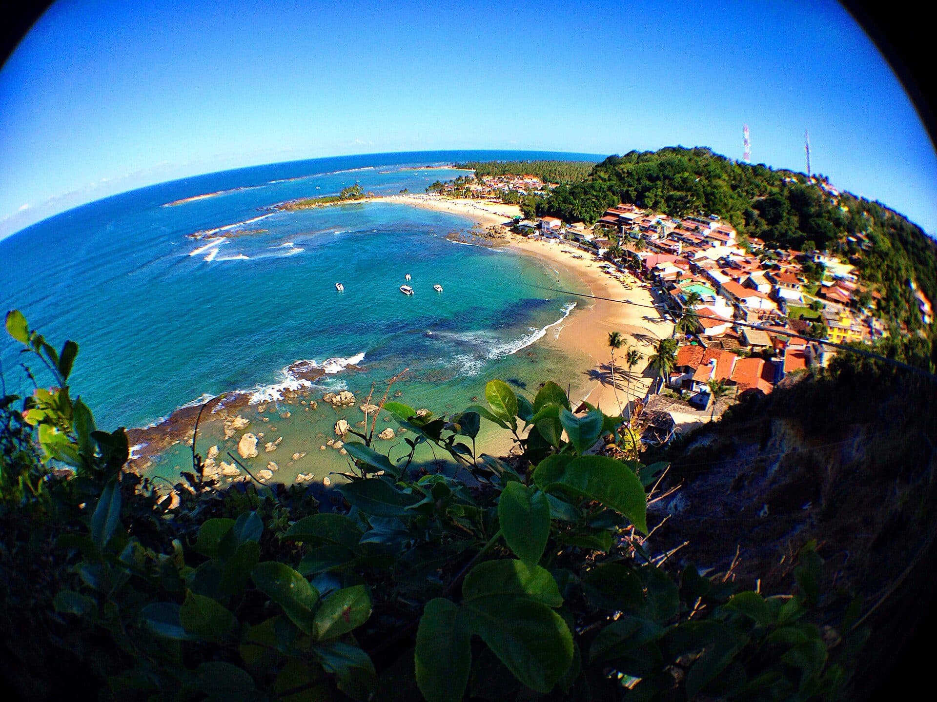 Vista panorâmica a partir do mirante em Morro de São Paulo