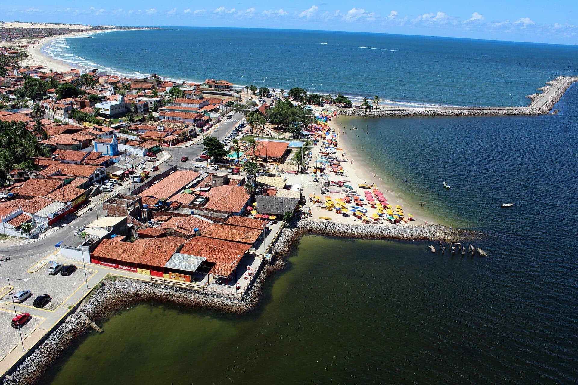 Vista da Praia da Redinha em Natal, Rio Grande do Norte