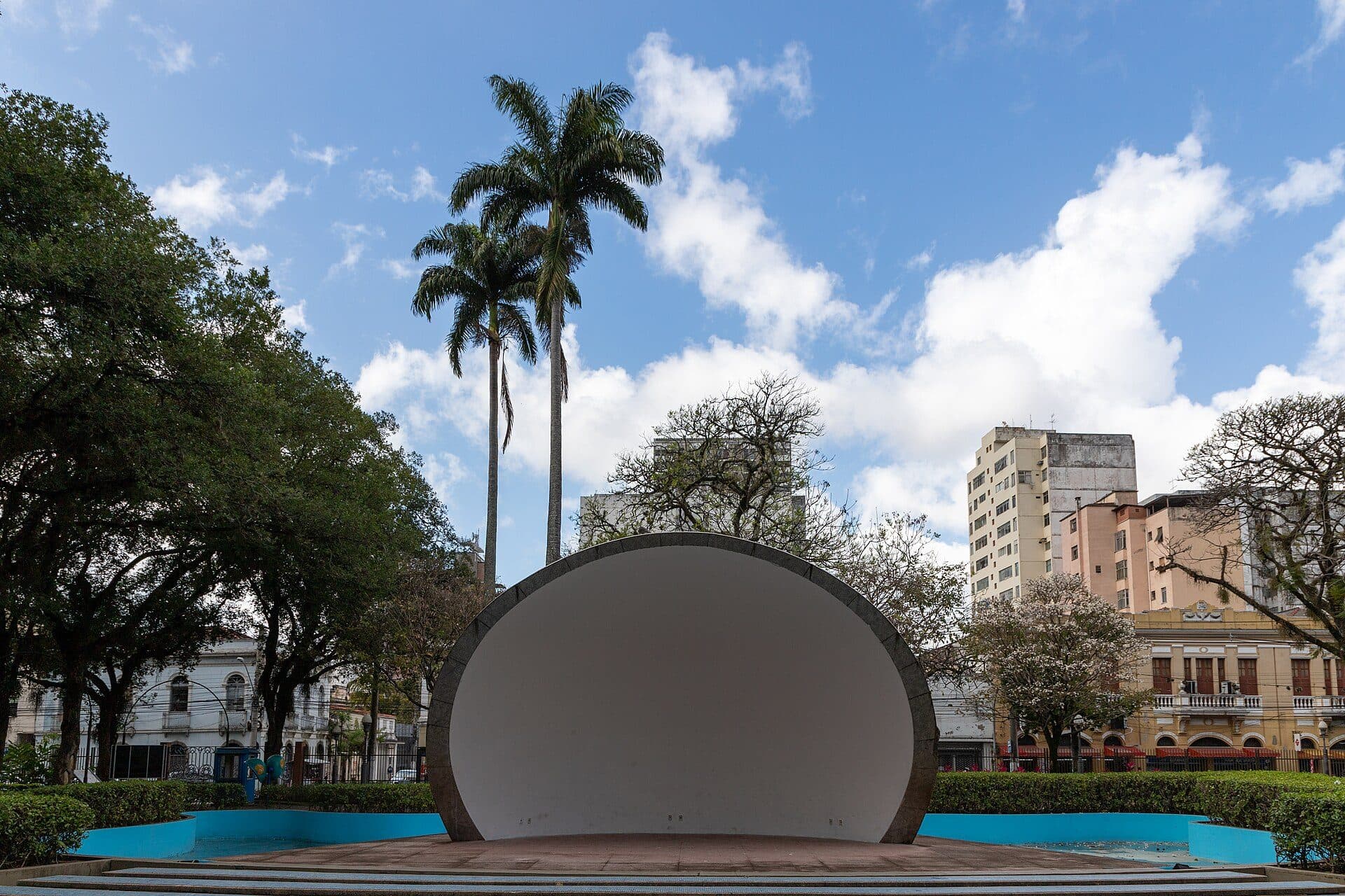 Vista da Concha Acústica no Parque Moscoso em Vitória, Espírito Santo