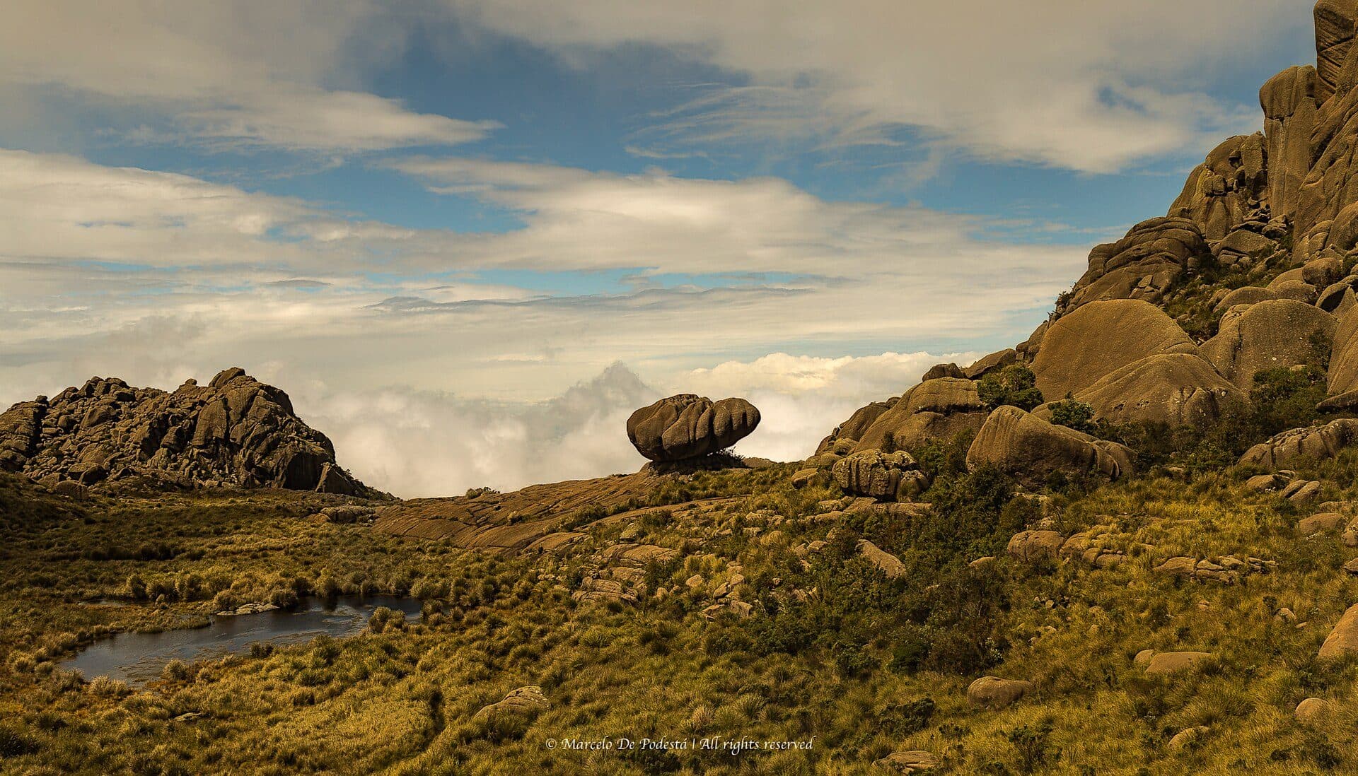 Formação rochosa da Pedra da Tartaruga no Parque Nacional de Itatiaia