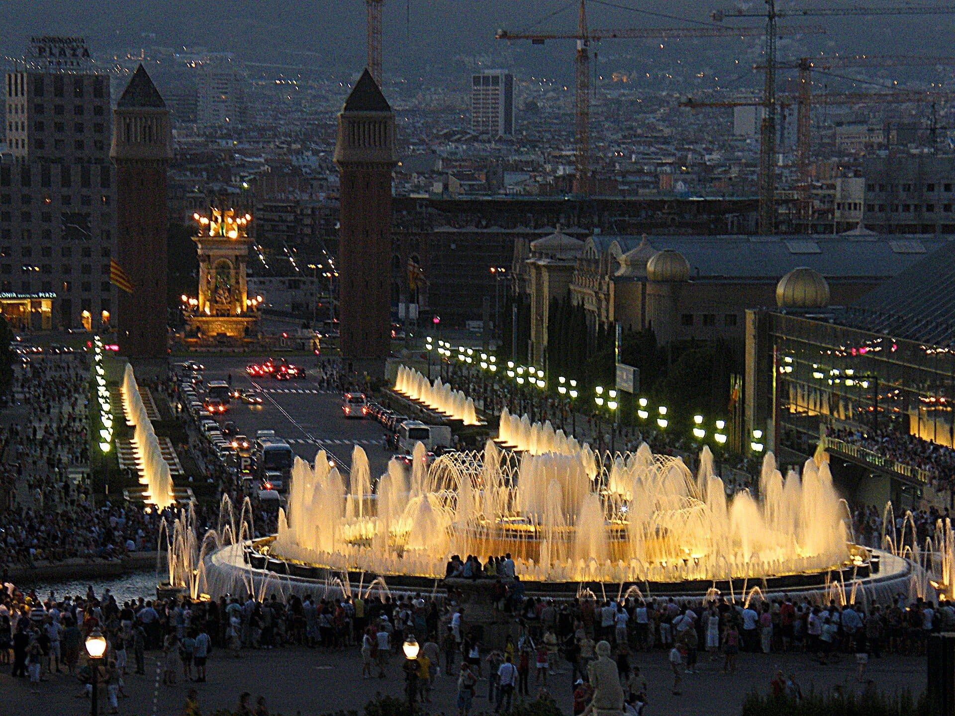 Vista da Fonte Mágica de Montjuïc em Barcelona