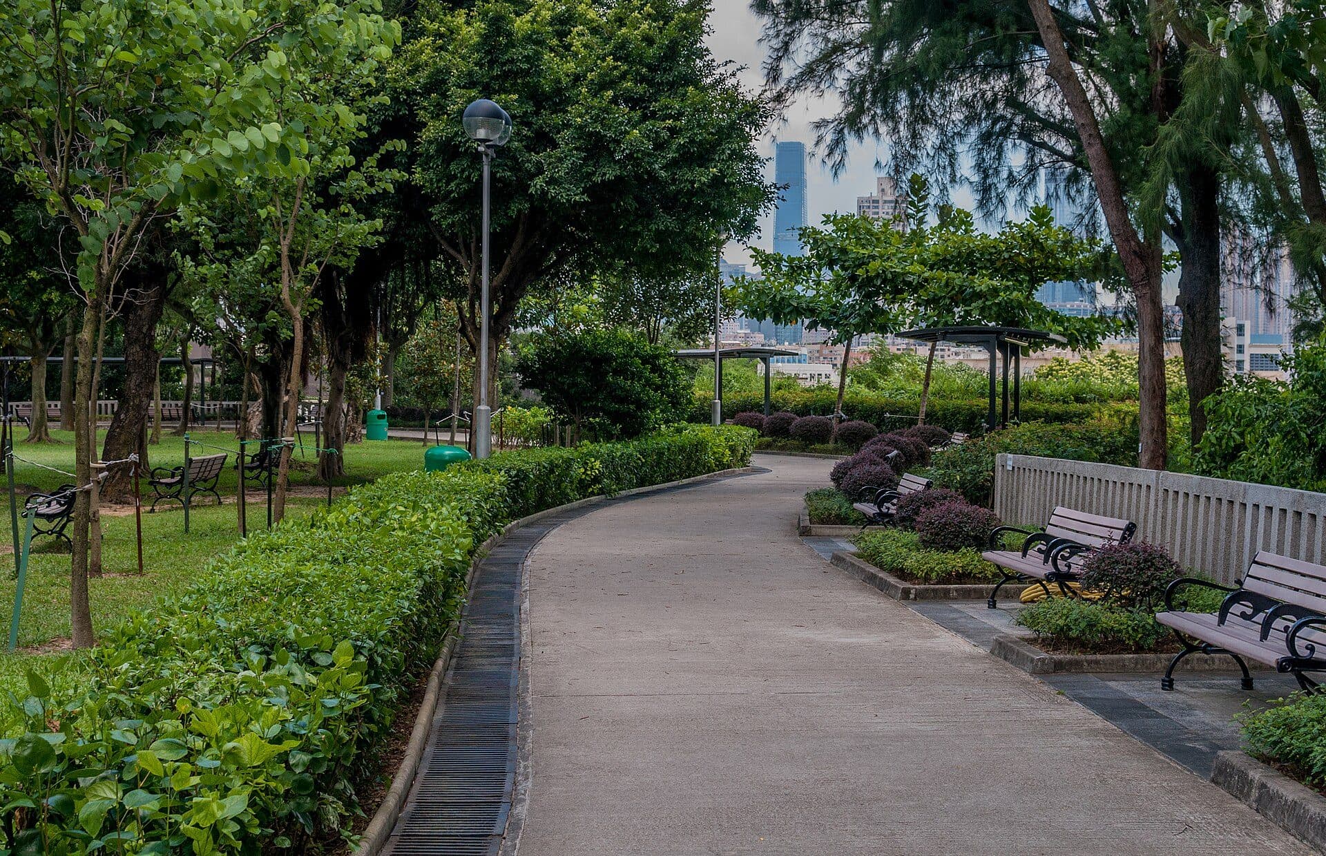 Vista de uma das áreas do Hong Kong Park