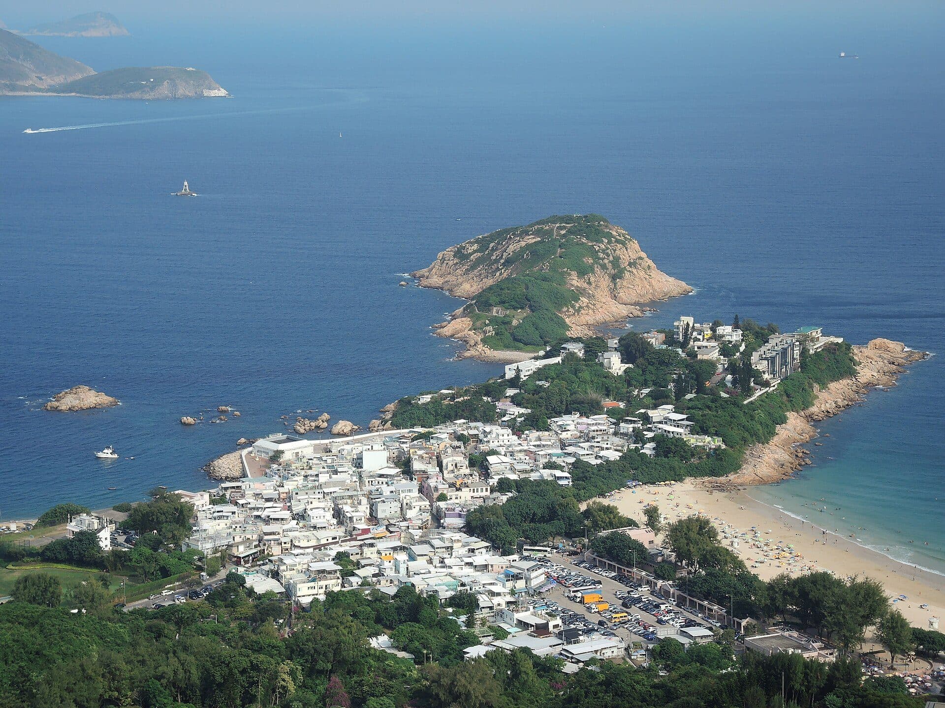 Vista da trilha Dragon's Back em Hong Kong