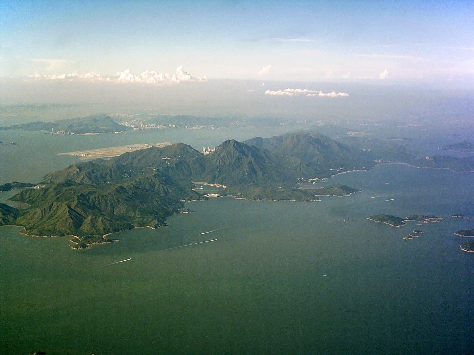 Vista panorâmica completa da ilha de Lantau