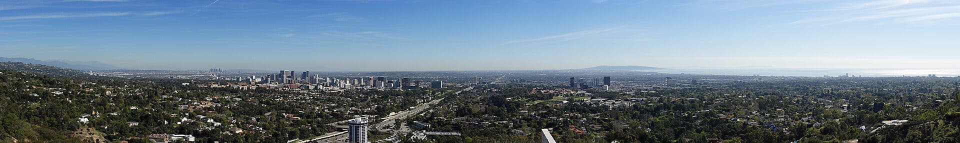 Vista panorâmica da cidade de Los Angeles a partir do Getty Center