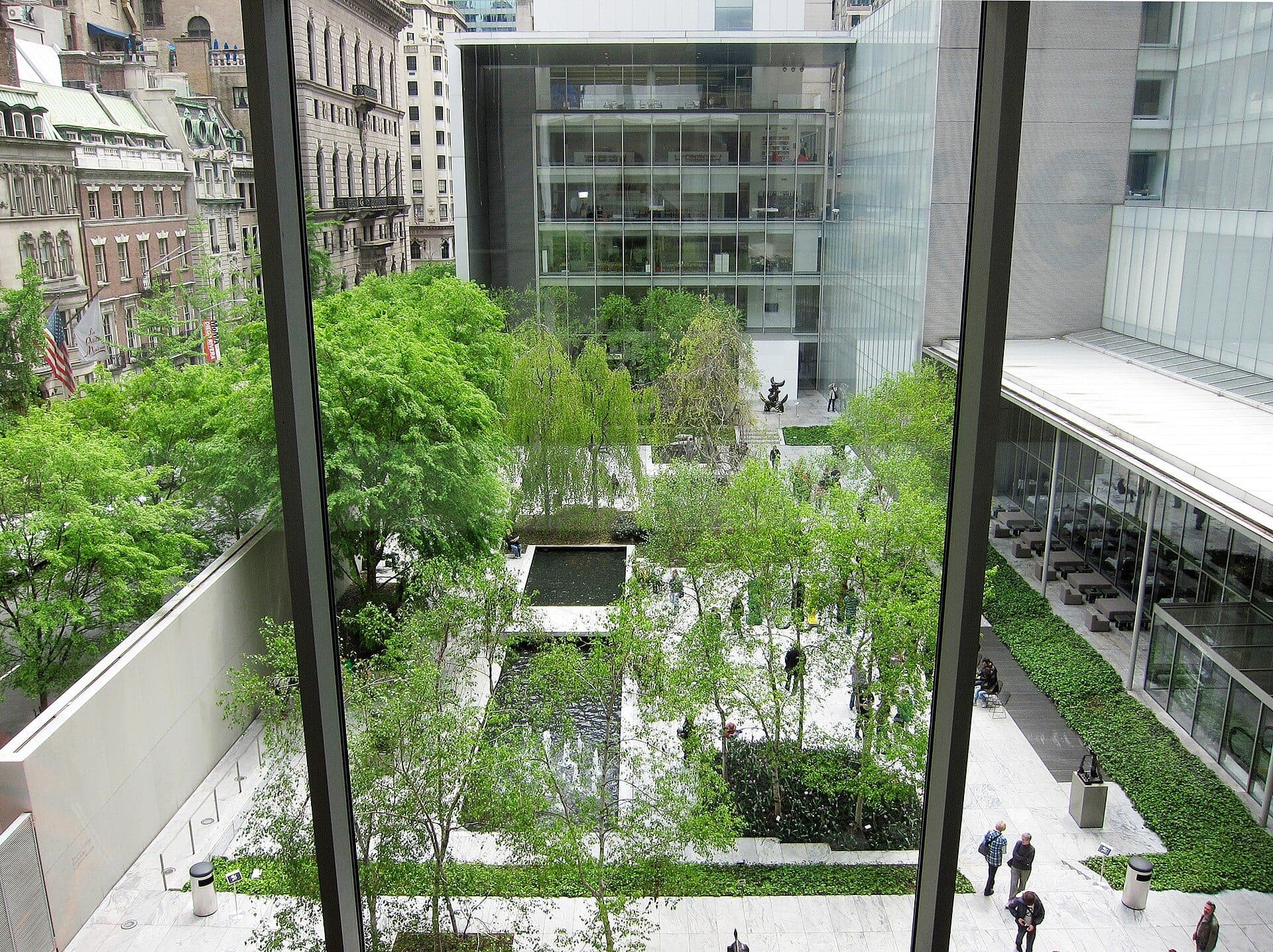 Vista do jardim do MoMA em Nova York