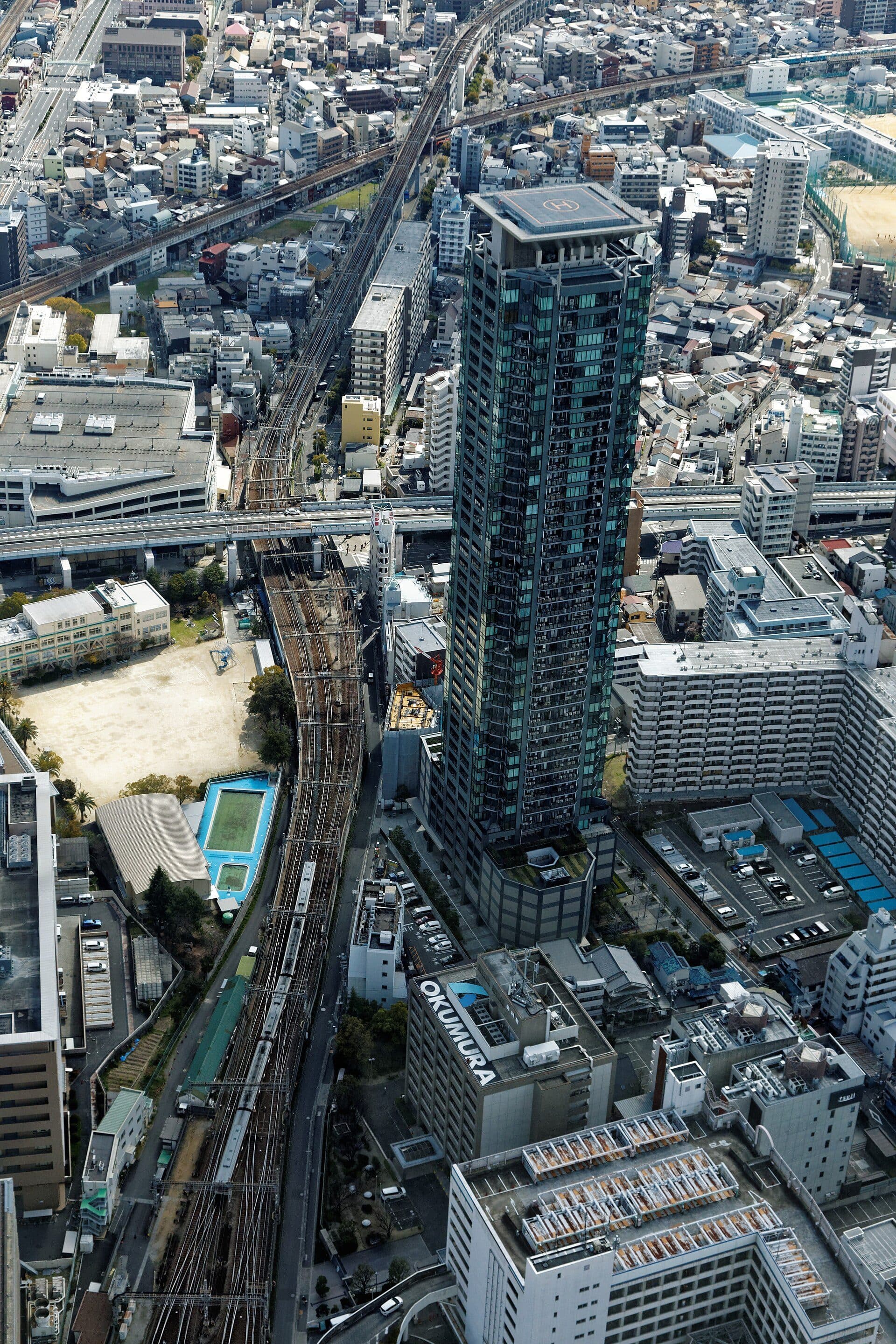 Vista da cidade de Osaka a partir do mirante Harukas 300