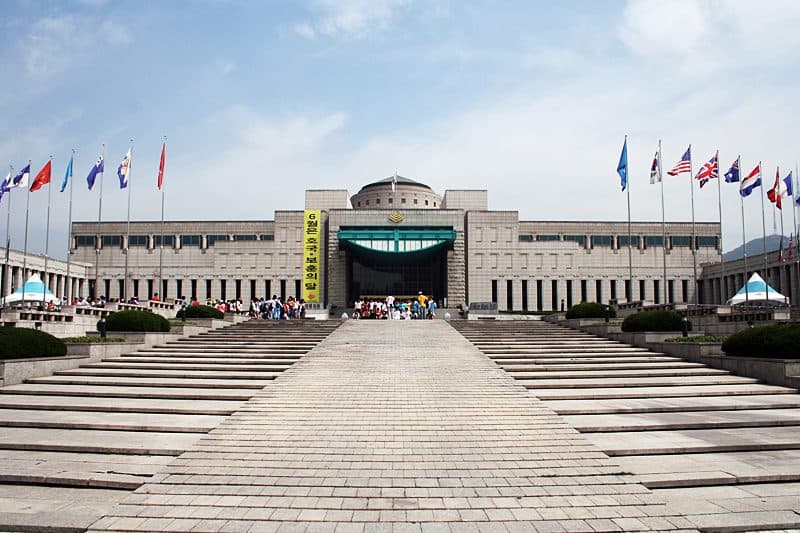 Vista do War Memorial of Korea em Seul, na Coreia do Sul