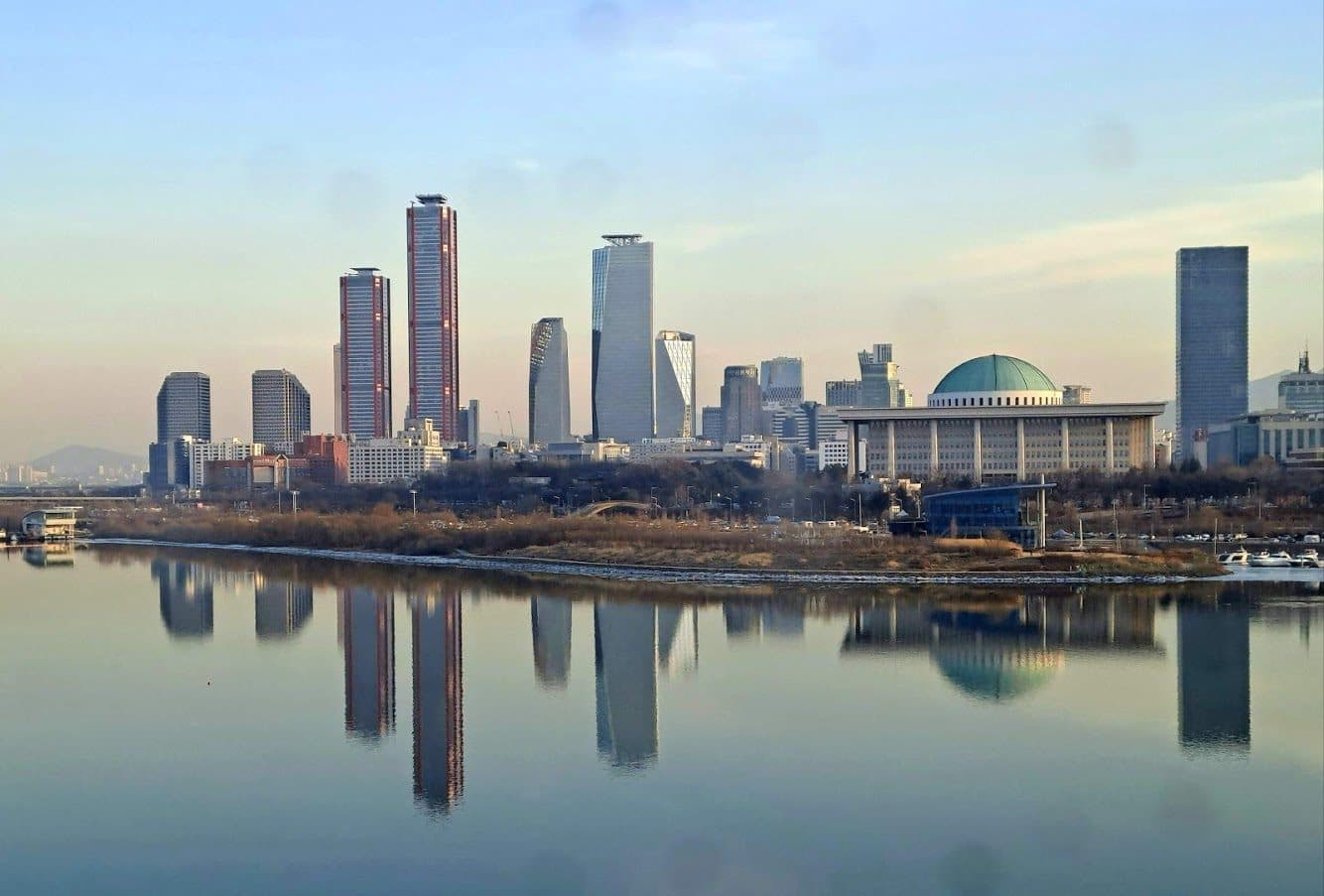 Vista da ilha de Yeouido na cidade de Seul