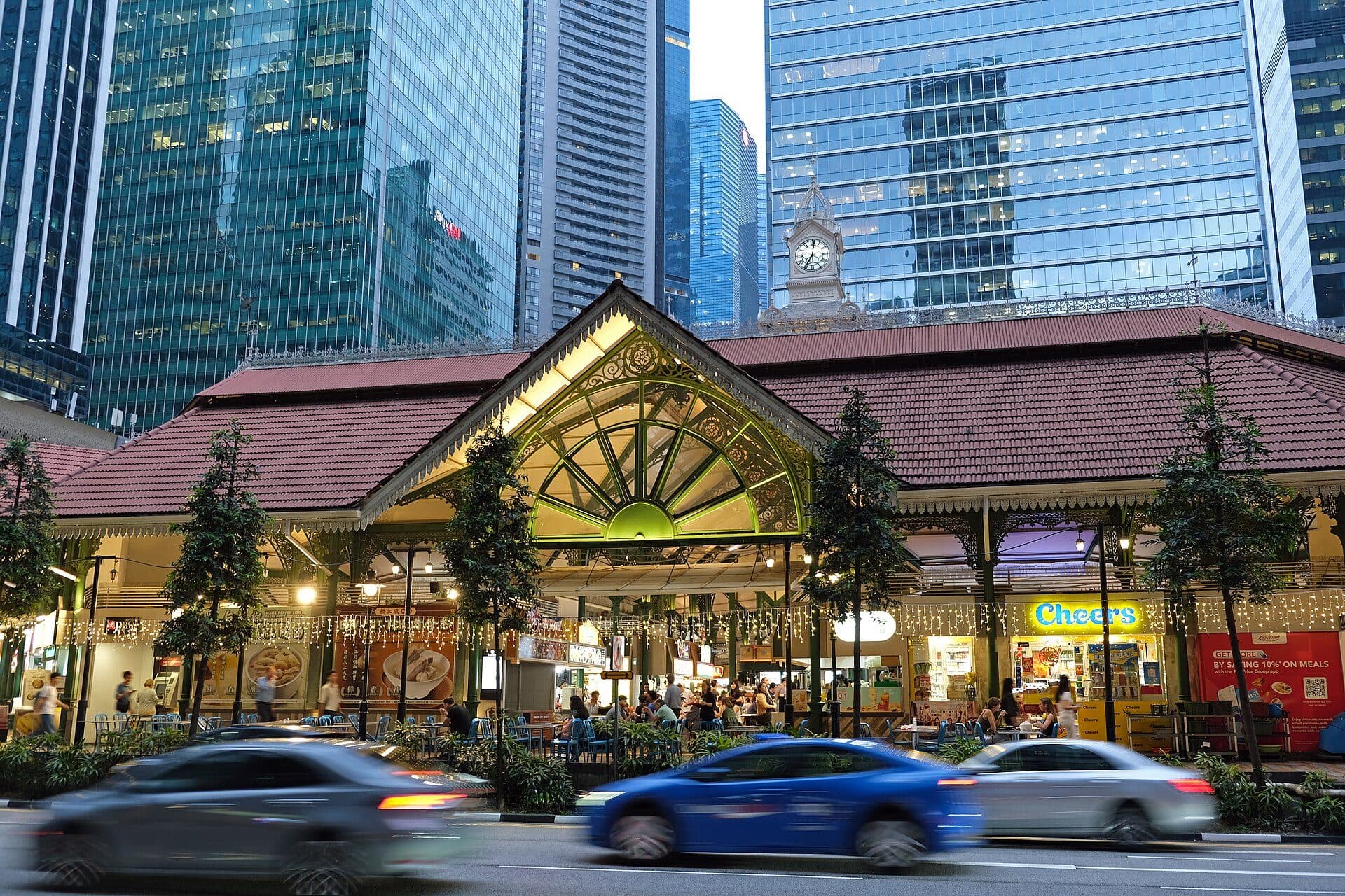 Vista do mercado Lau Pa Sat em Singapura
