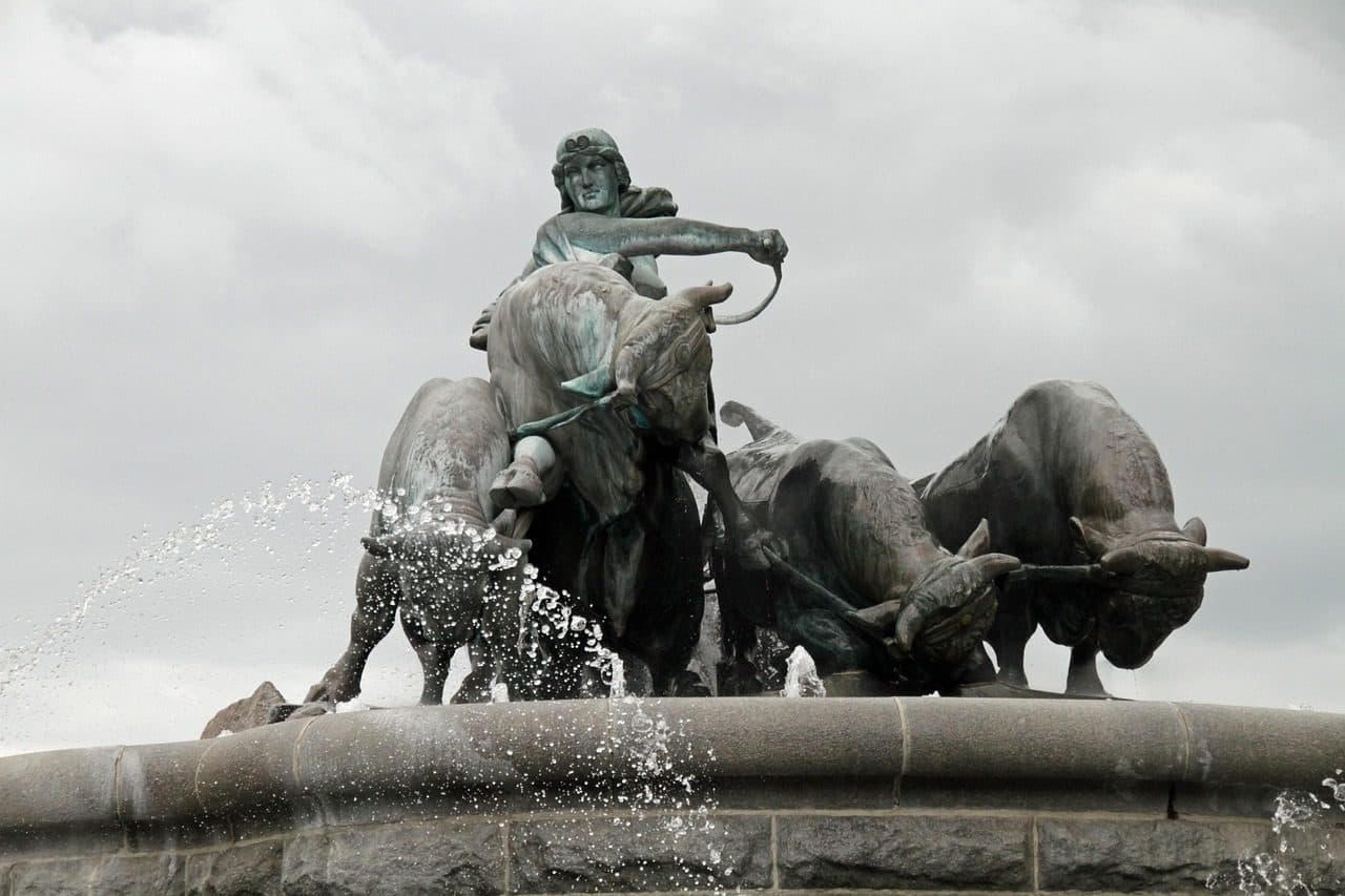 Monumento da Fonte Gefion em Copenhagen, na Dinamarca