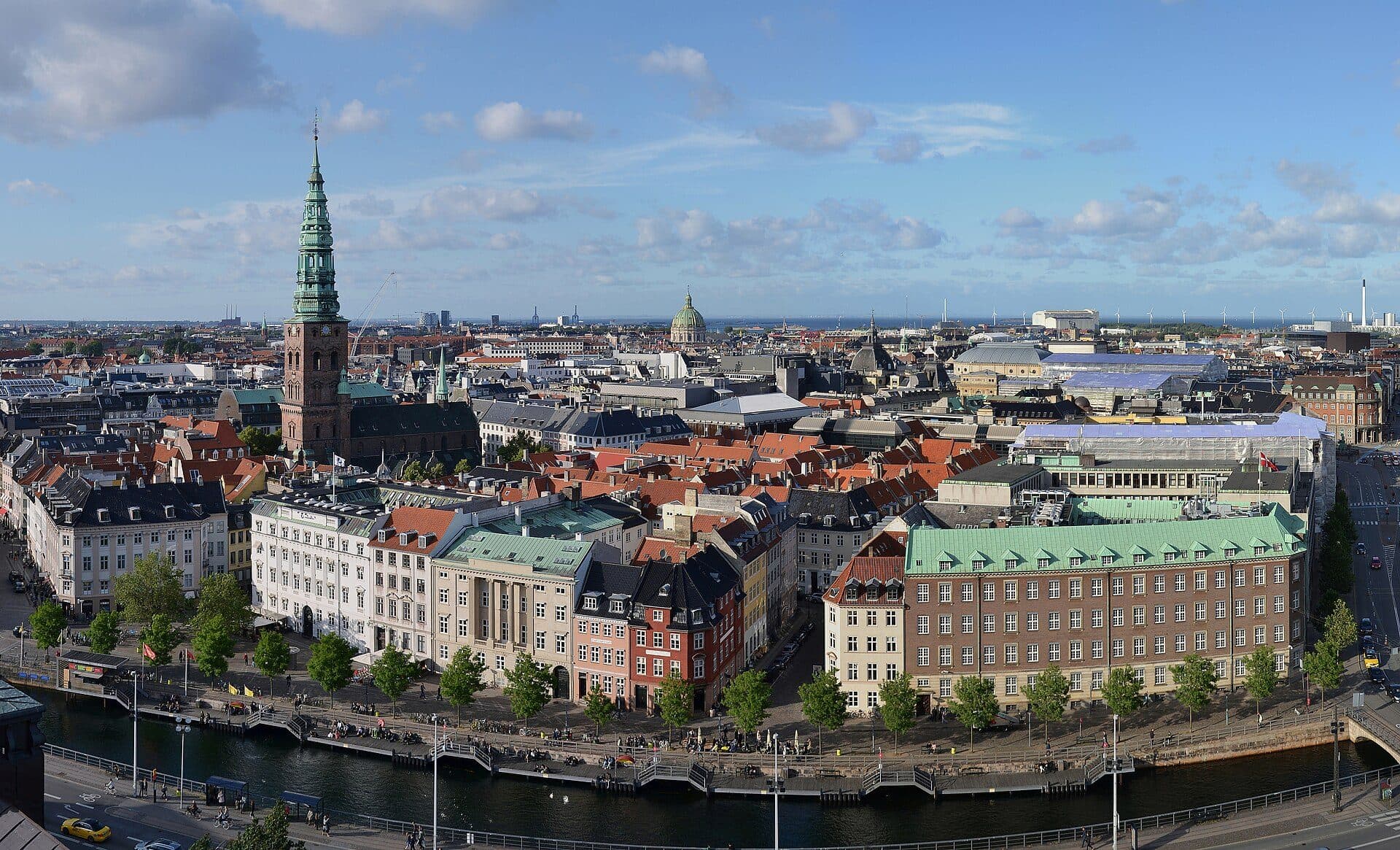 Vista da cidade de Copenhague a partir do Castelo de Christiansborg