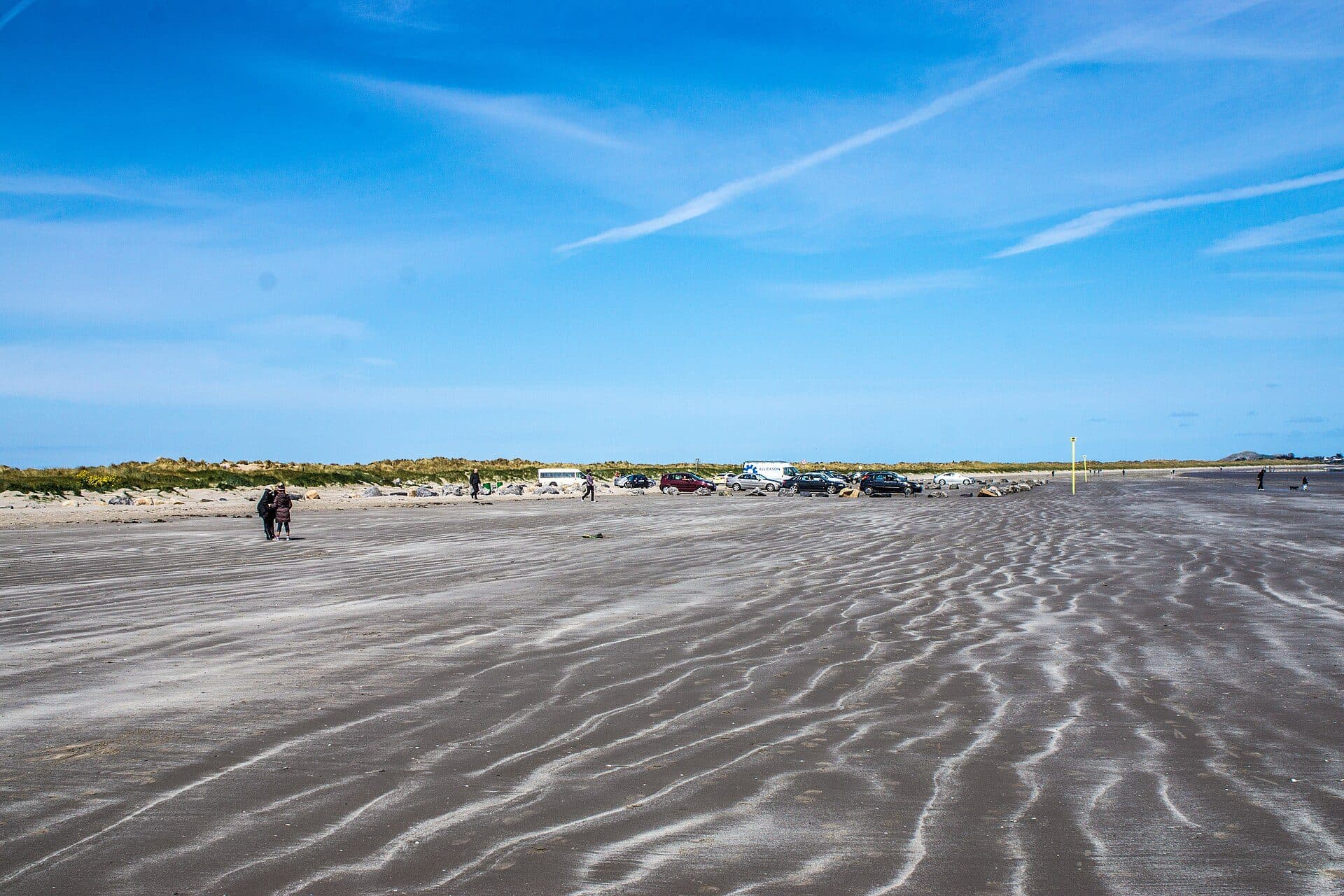 Vista panorâmica da Dollymount Beach na North Bull Island