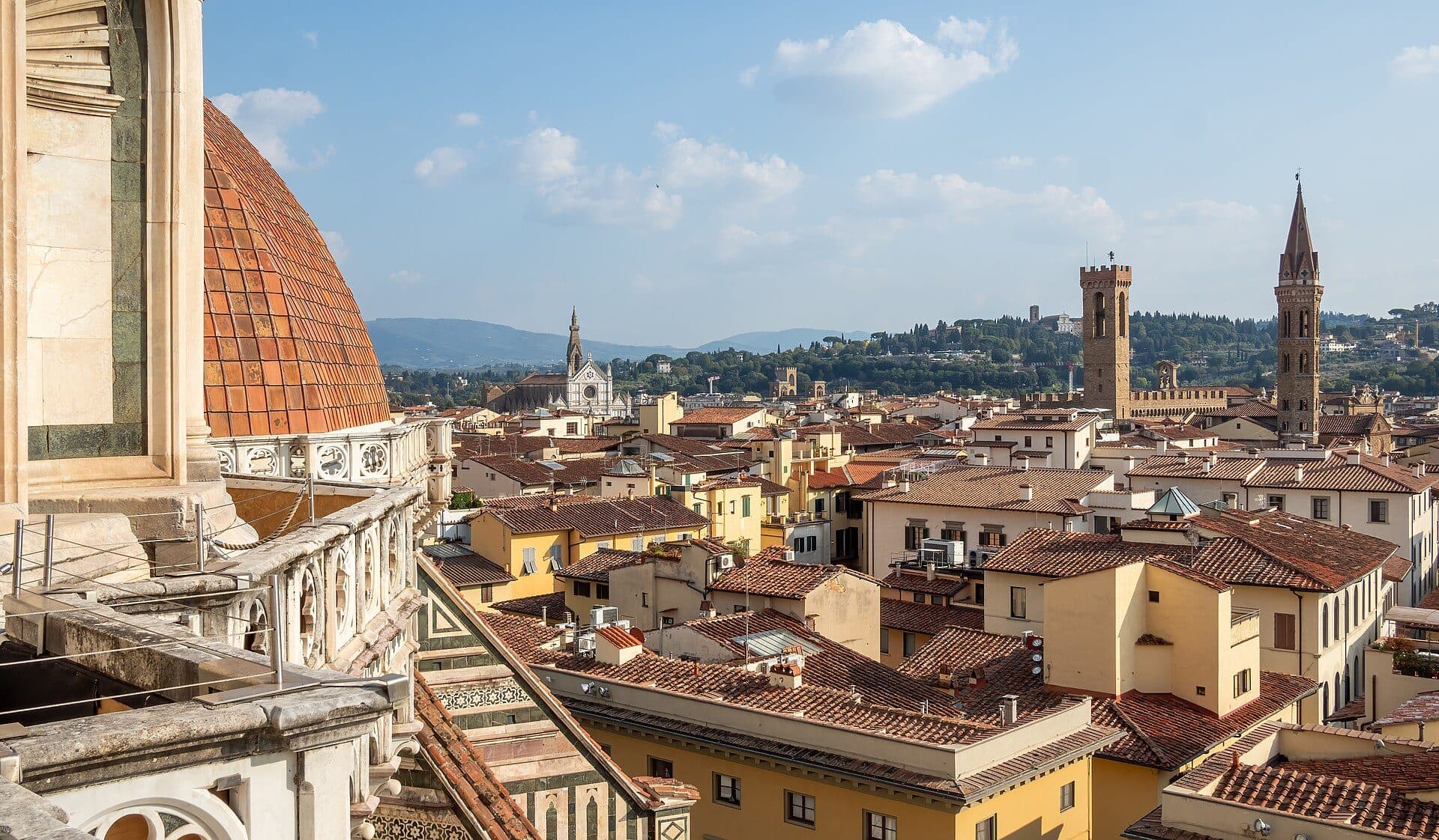 Vista panorâmica de Florença a partir do terraço do Duomo