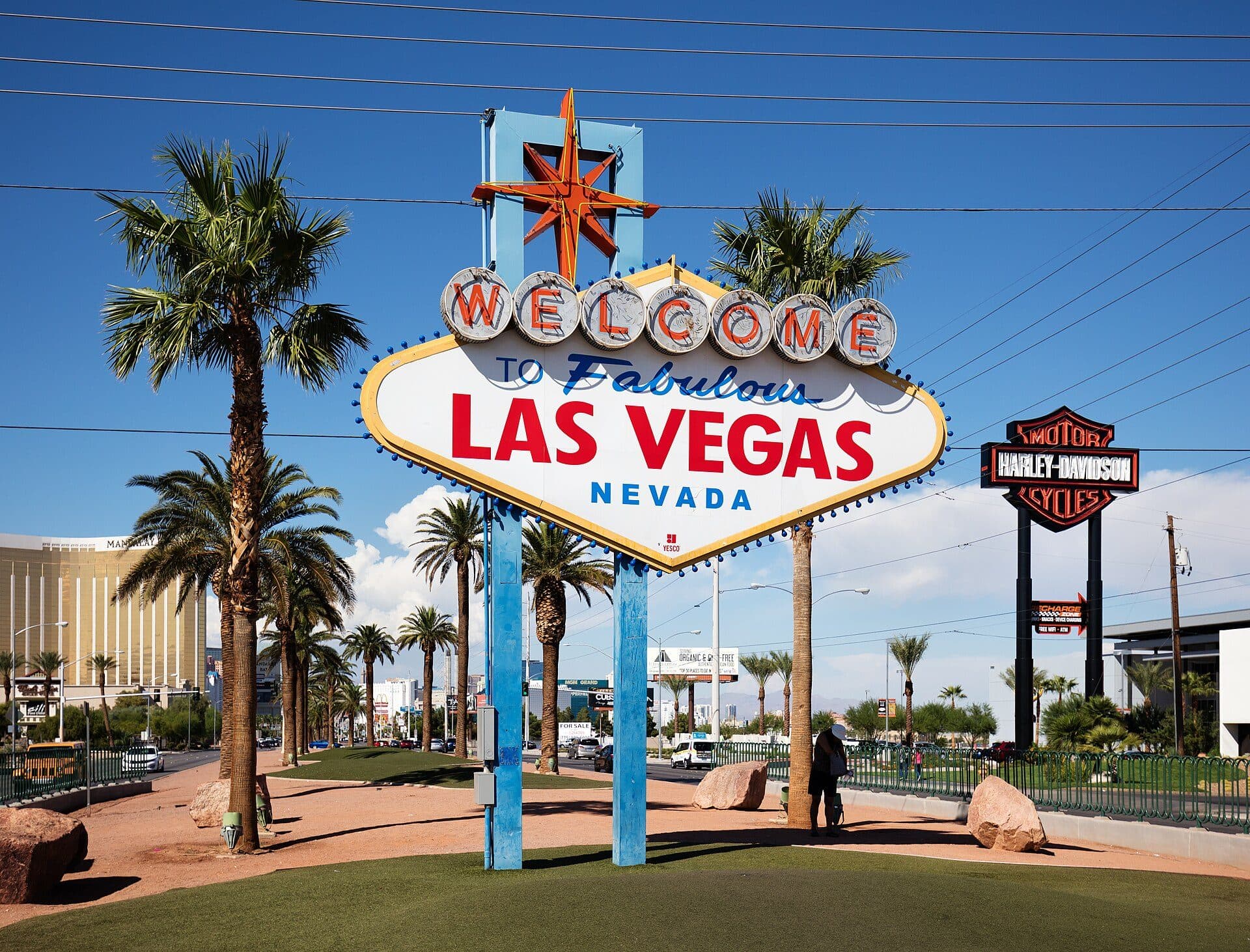 Placa de boas-vindas com o letreiro Welcome to Fabulous Las Vegas