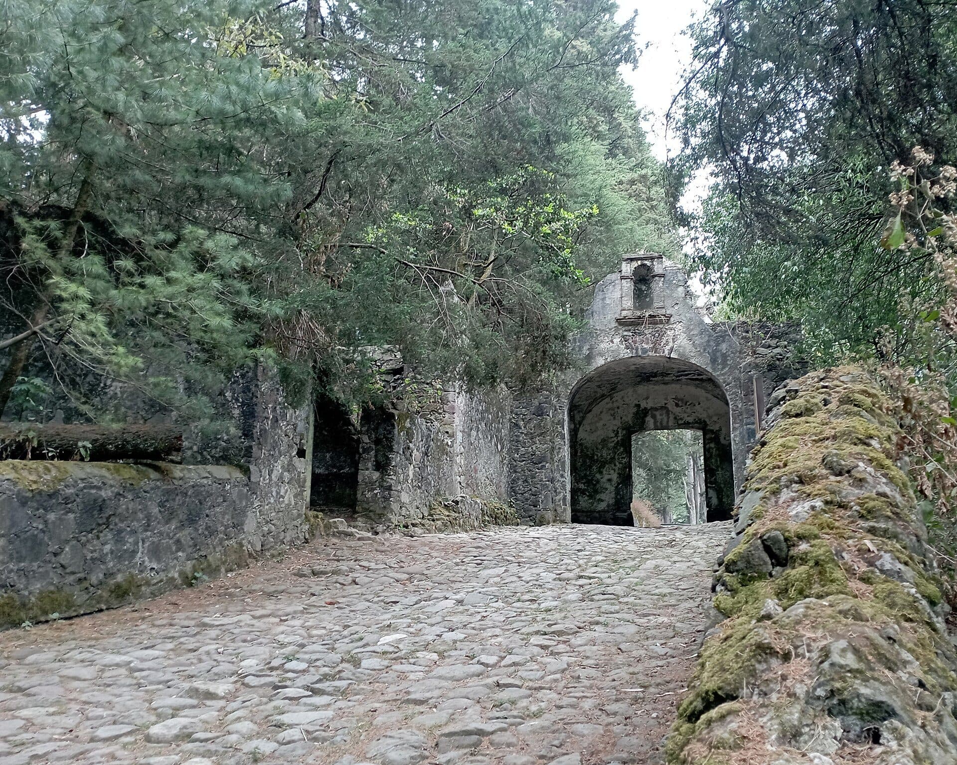 Ruínas históricas no Parque Nacional Desierto de los Leones