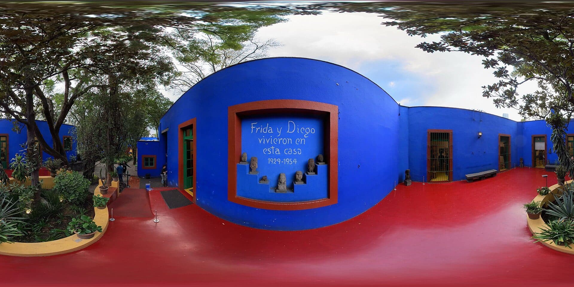 Vista panorâmica do Museu Frida Kahlo na Cidade do México