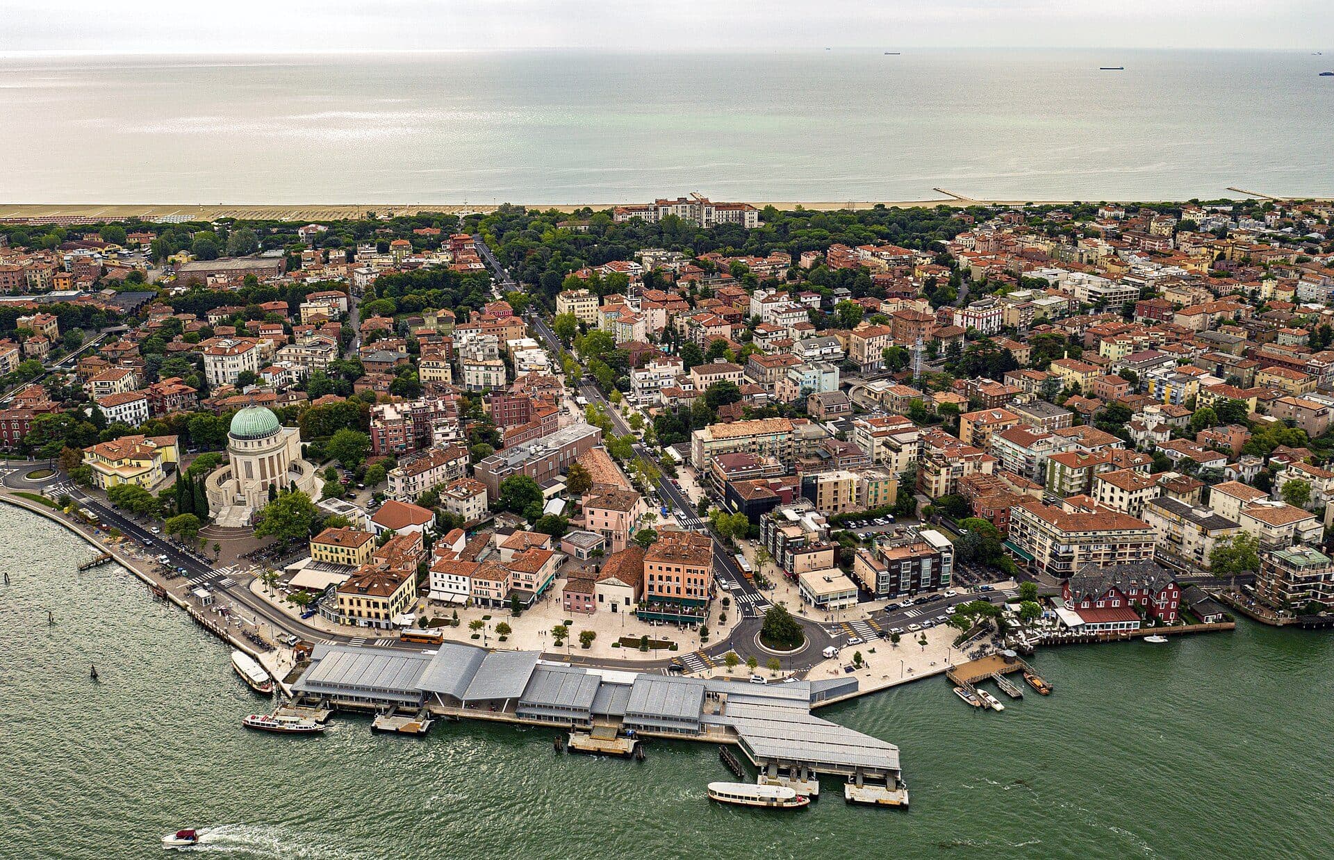 Vista da Ilha do Lido registrada em agosto de 2020