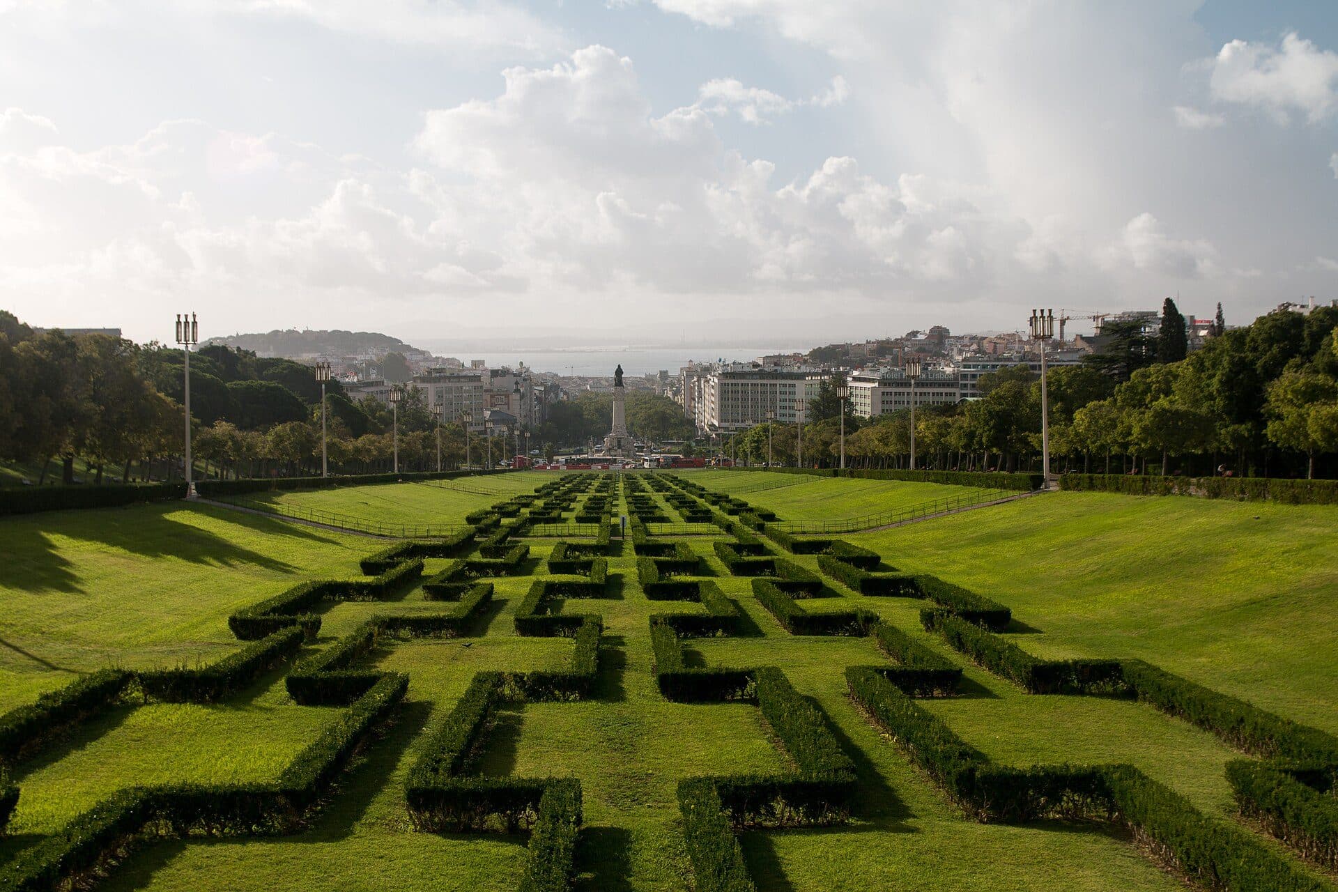 Vista do Parque Eduardo VII na cidade de Lisboa