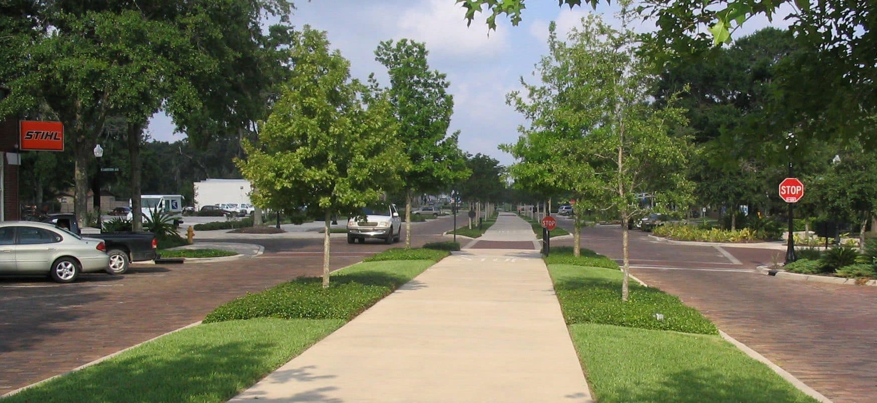 Vista da Trilha West Orange seguindo pela Plant Street