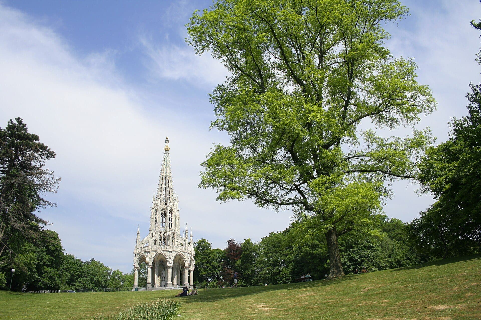 Vista da paisagem ao ar livre no Parc de Laeken