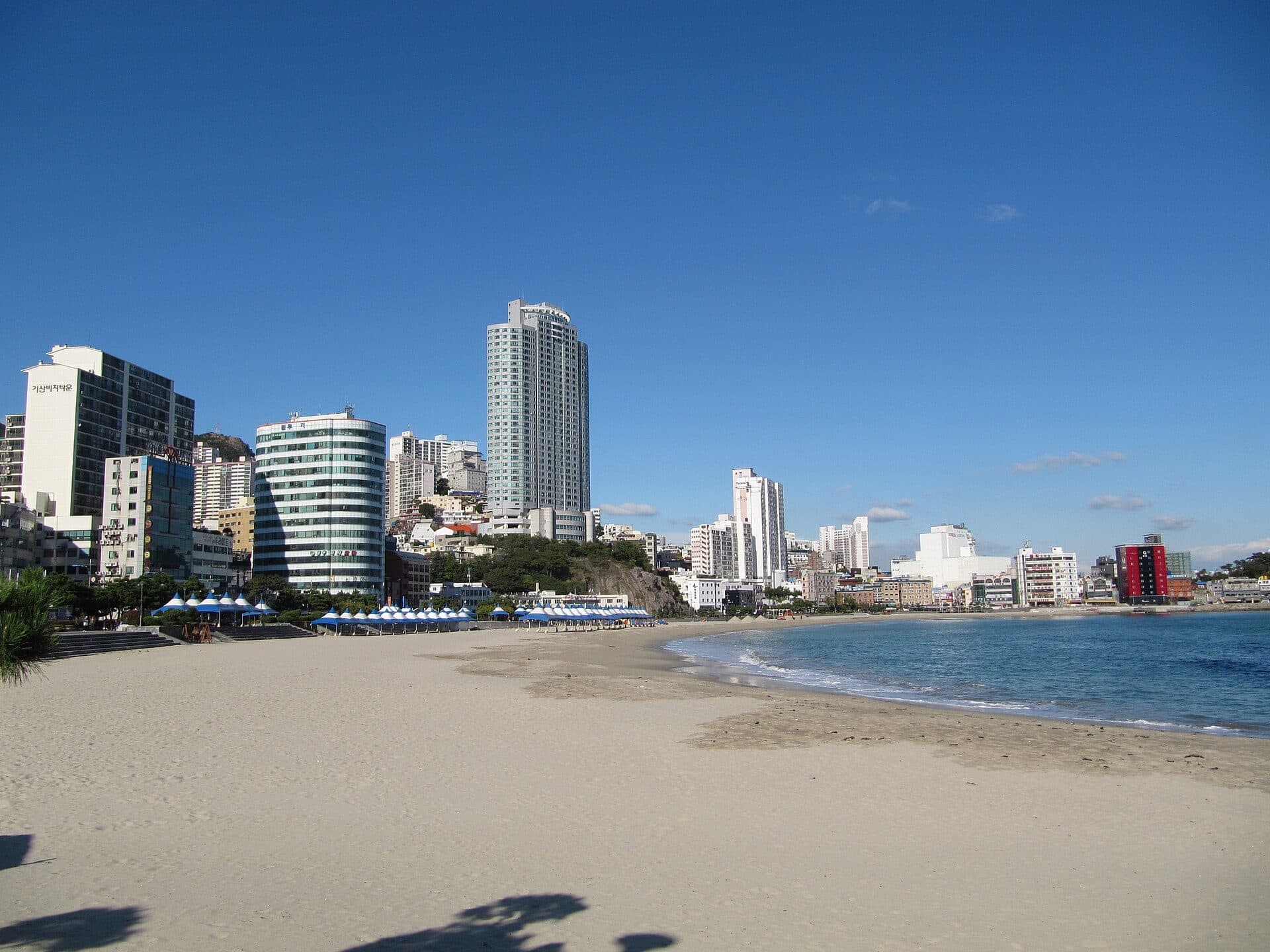 Vista da Praia de Songdo na cidade de Busan
