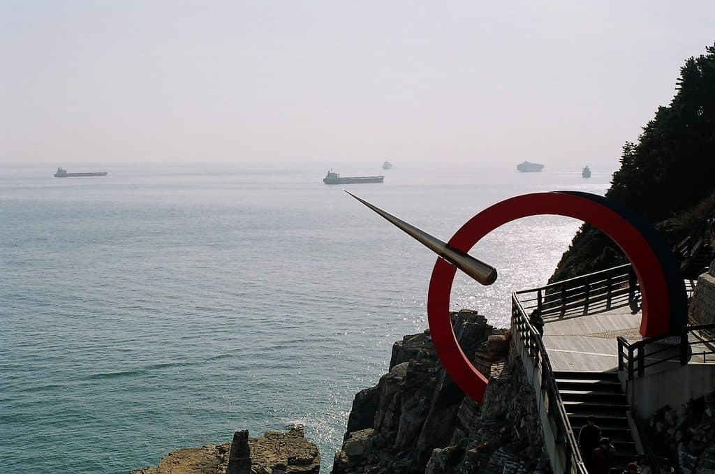 Vista do Parque Taejongdae em Busan, na Coreia do Sul